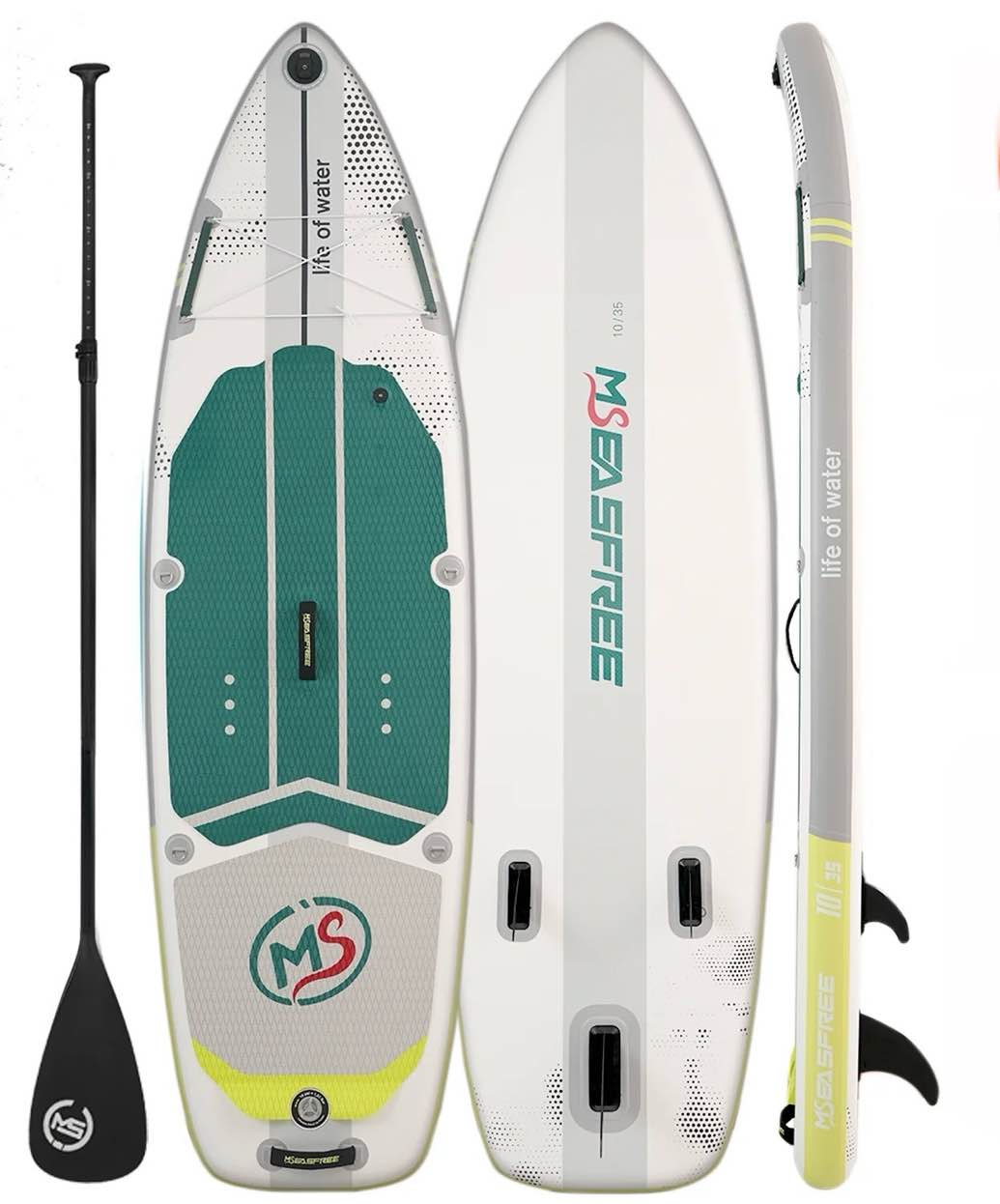 mseasfree inflatable paddle board stand up paddle board with premium sup accessories
