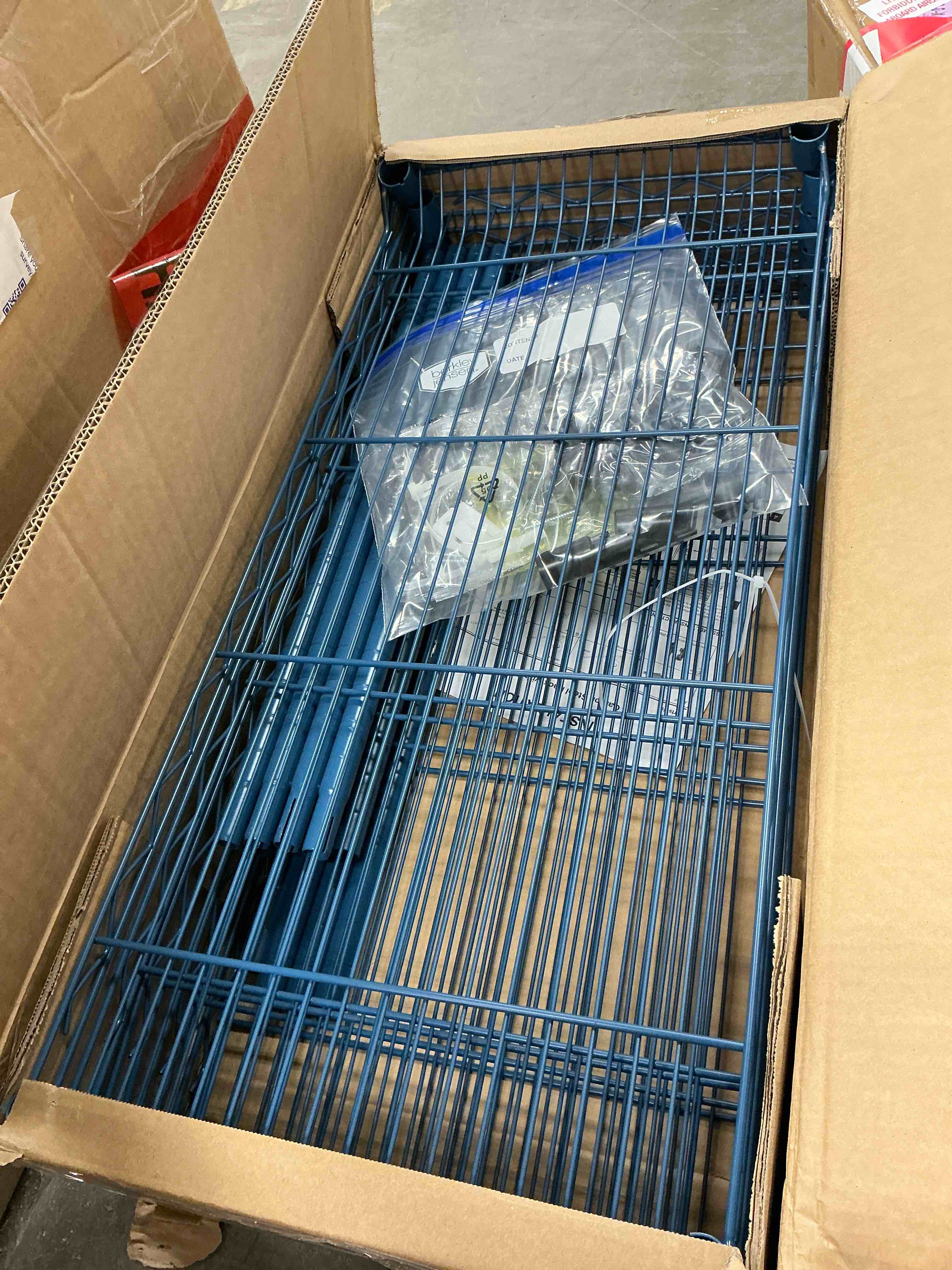 Condition photo showing Good Condition for ktaxon 5-tier wire shelving unit, steel storage rack for garage office kitchen navy blue, 30" w x 14" d x 60" h