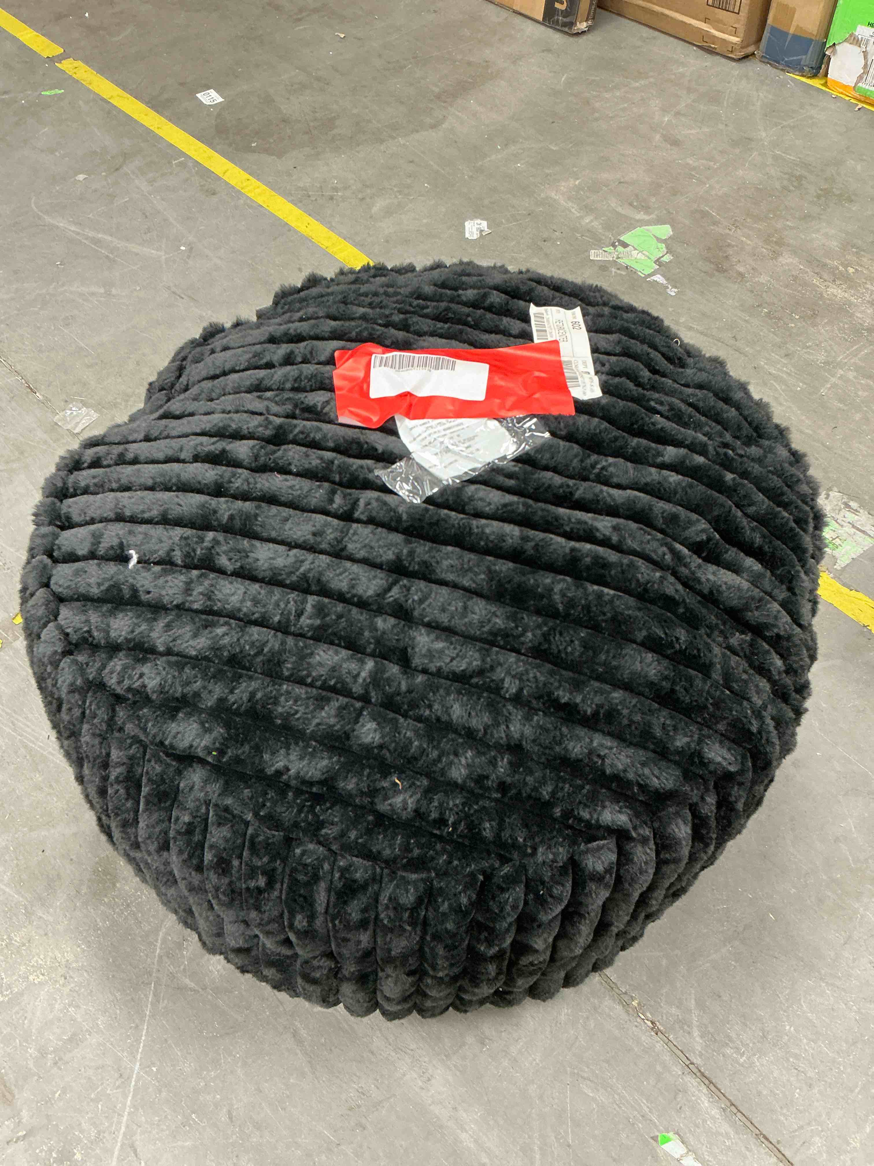Condition photo showing Good Condition for hobestluk bean bag chairs 2.5ft bean bag chair with memory foam filled & stripe plush cover small bean bag chairs for playroom  living room  bedroom (
