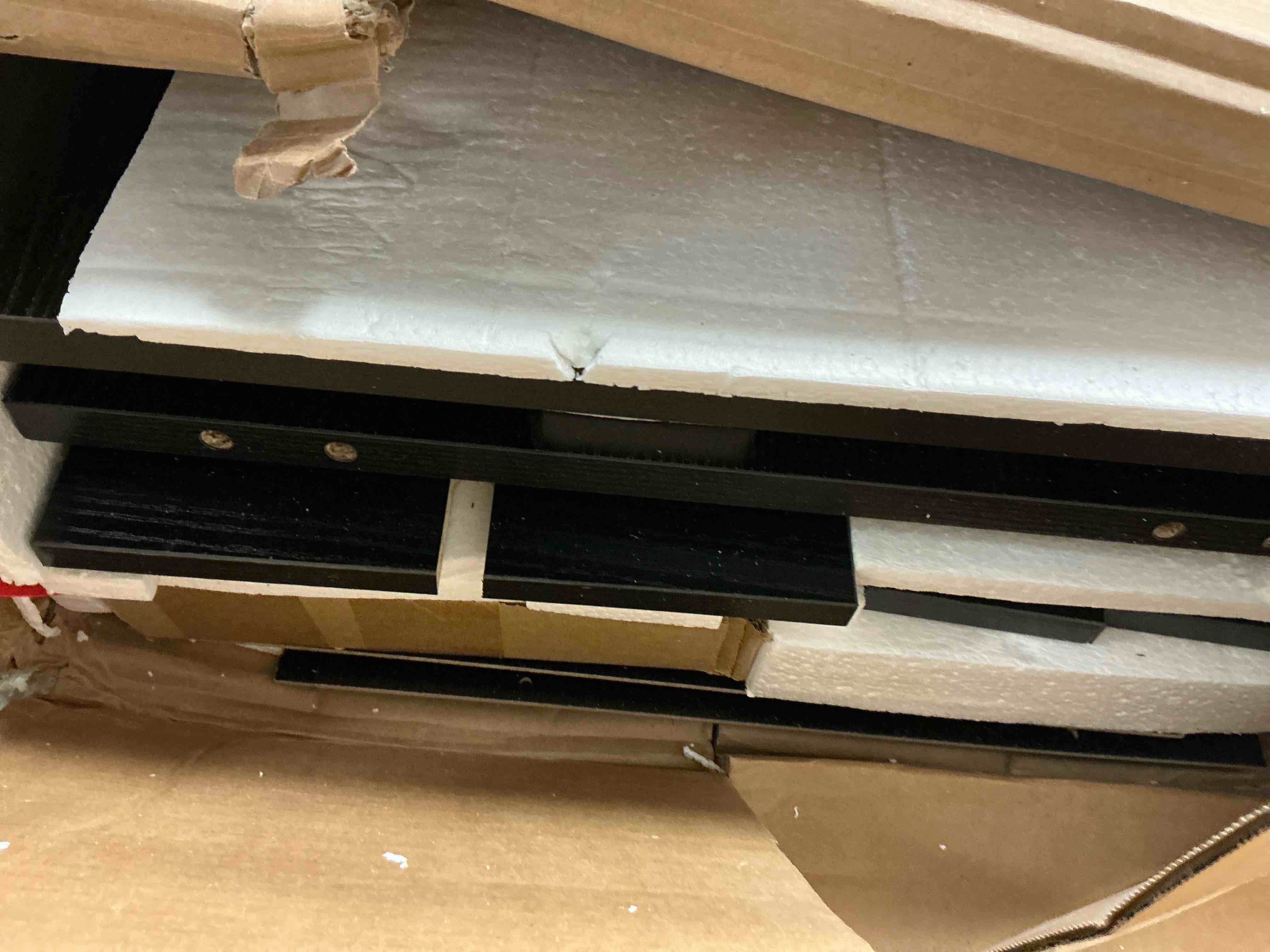 Condition photo showing Good Condition for anyact led 6 drawer double dresser for bedroom  modern wood chest of drawers for living room