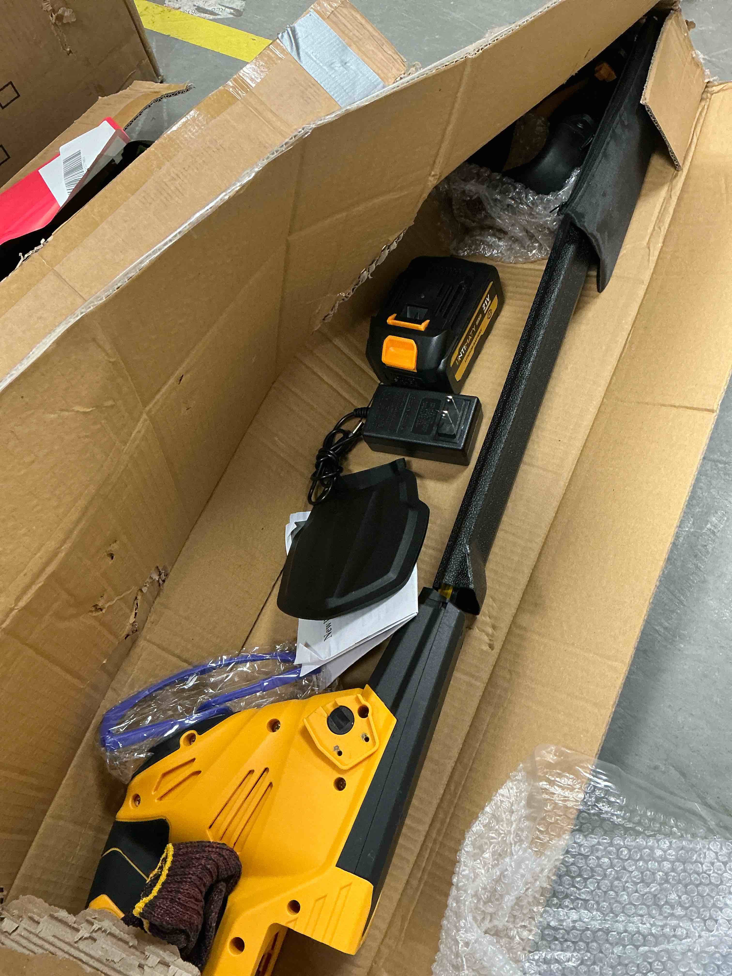 Condition photo showing Good Condition for hedge trimmer cordless untimaty 21v electric bush trimmer with 20 double action blade double safety handle 3.0ah battery and charger for shrub cu