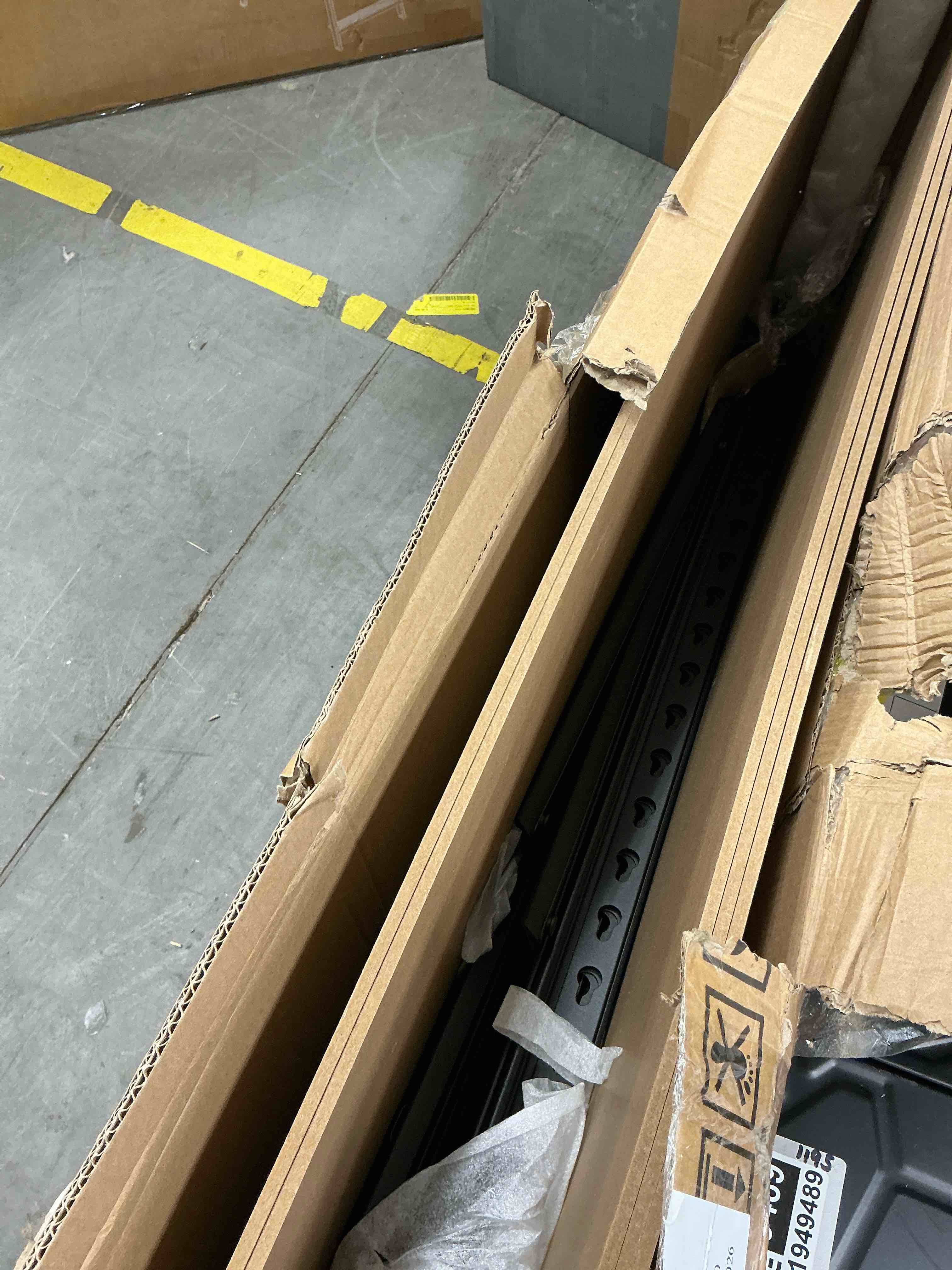 Condition photo showing Good Condition for ktaxon 5 tier 48" w shelving rack for garage & industrial heavy duty, 2700lbs adjustable metal tough shelves gloved rubber hammer, 48" w x 72" h x 18" d