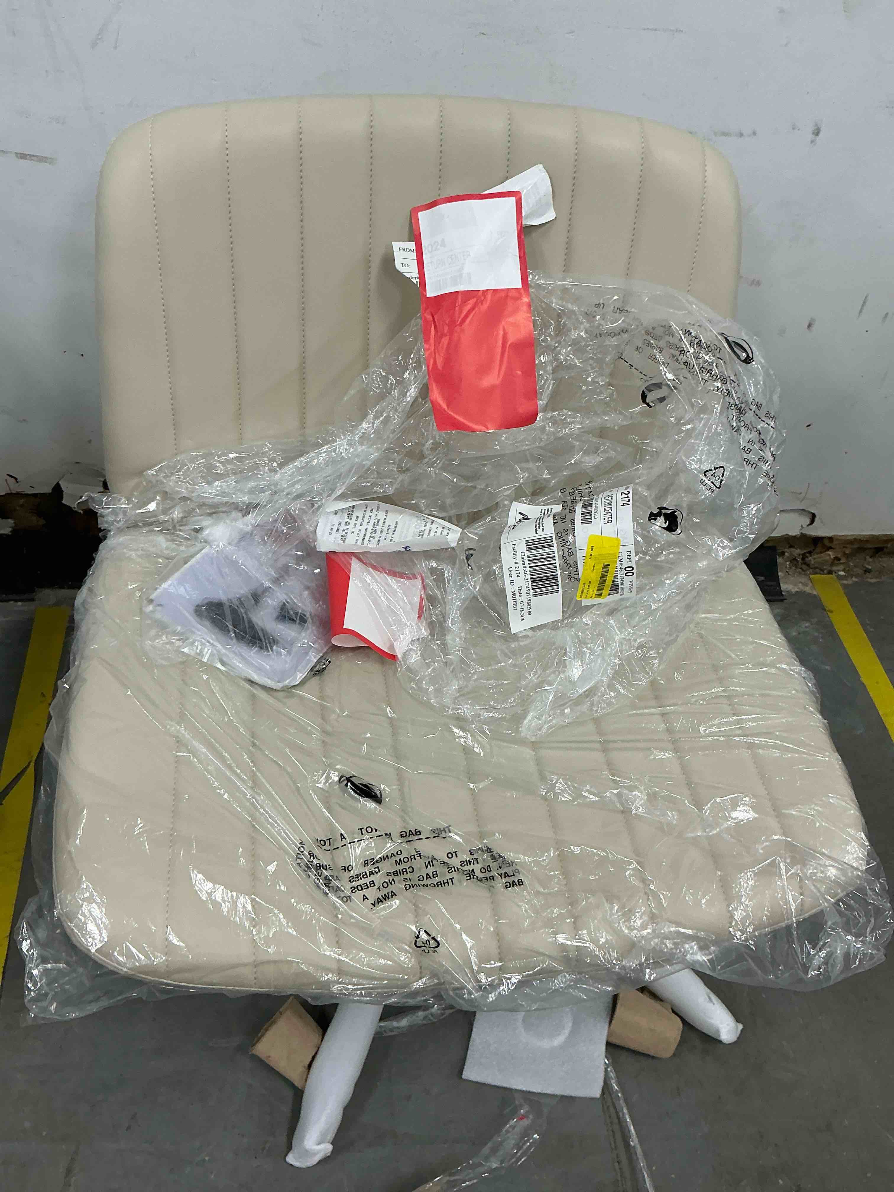 Condition photo showing Good Condition for office chair armless criss cross legged chair no wheels comfy home office desk chairs adjustable swivel padded fabric vanity task computer chair