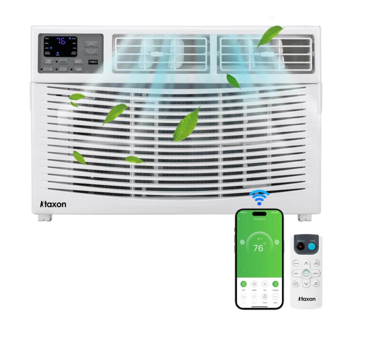ktaxon 24000btu window air conditioner with wifi and eco mode for medium rooms