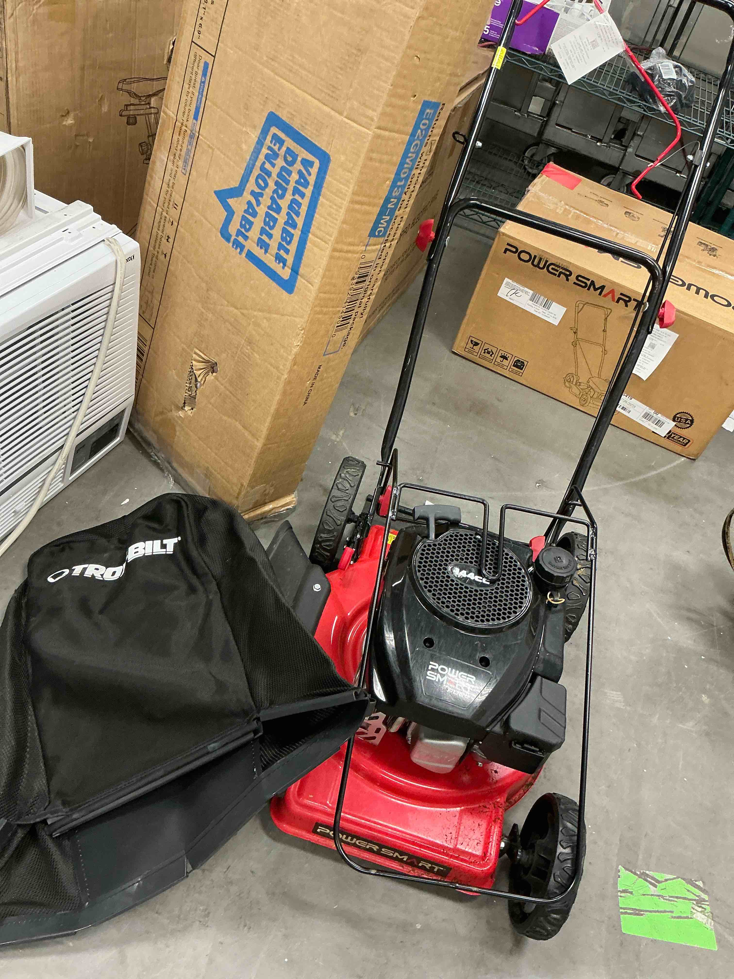 Condition photo showing Good Condition for powersmart 144cc 18 gas push lawn mower steel deck 5-position height adjustment