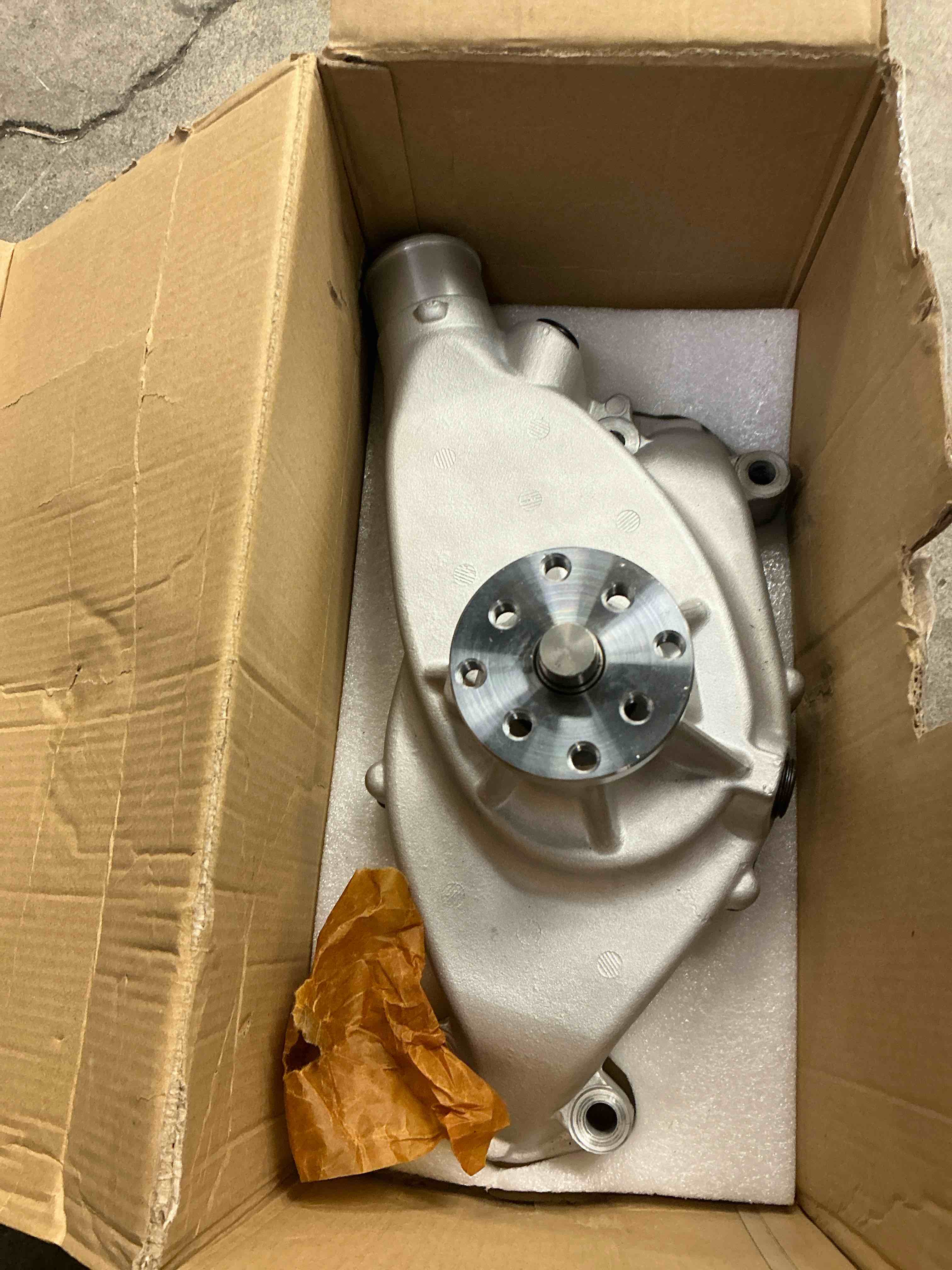Condition photo showing Good Condition for seblaff short aluminum water pump high volume replacement for 1965-1995 bbc 396 427 454