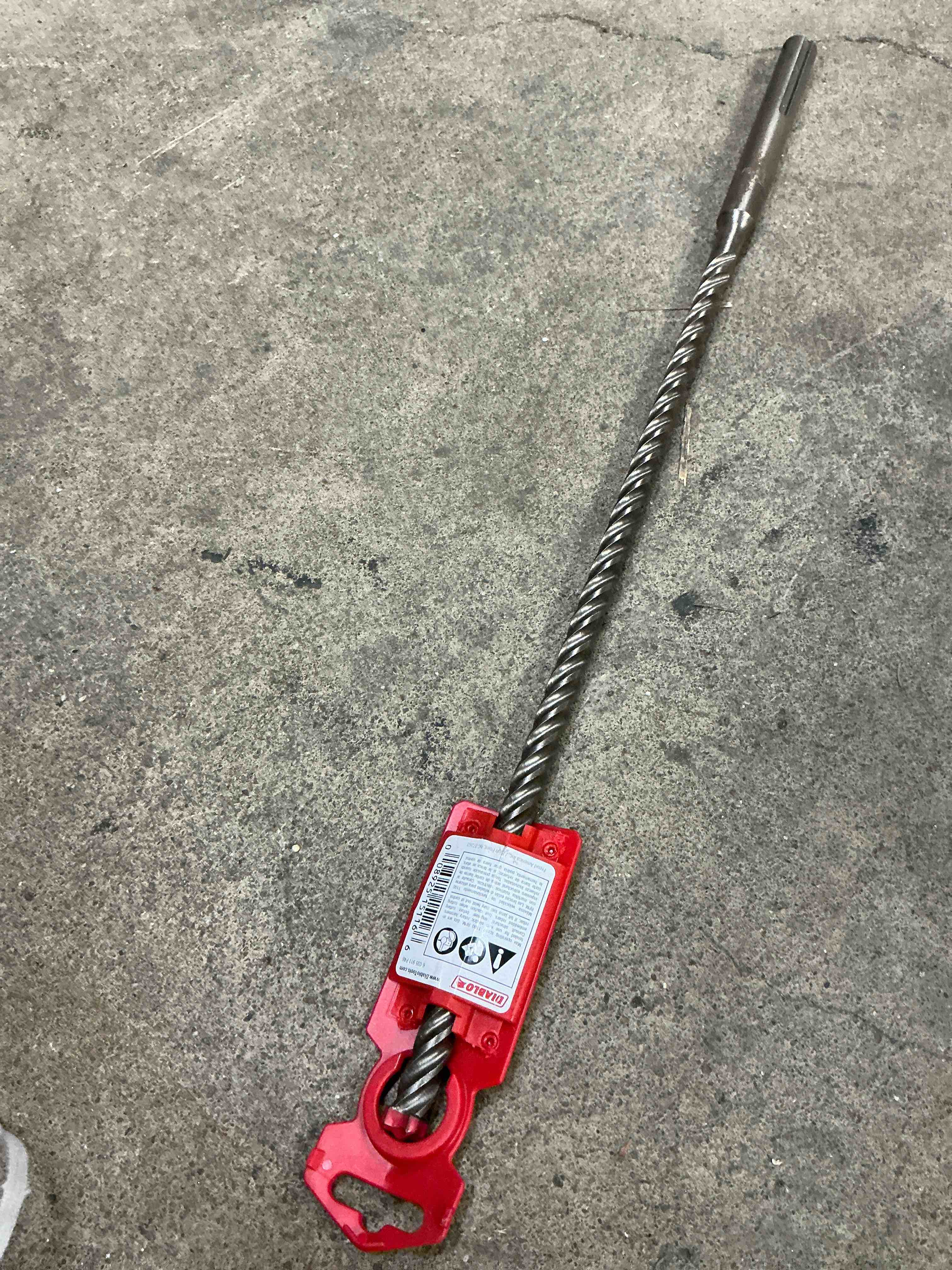 Condition photo showing Good Condition for diablo rebar demon sds-max 4-cutter full carbide head hammer drill bit with tri-metal fusion welding - 9/16" diameter, 21" length, 16" working length - dmamx1060