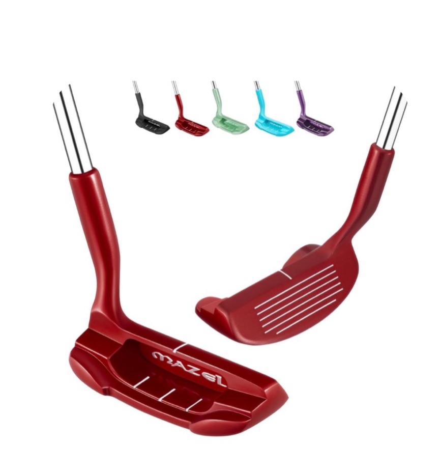 mazel chipper club pitching wedge for men & women 45 degree - save stroke from short game right hand, red