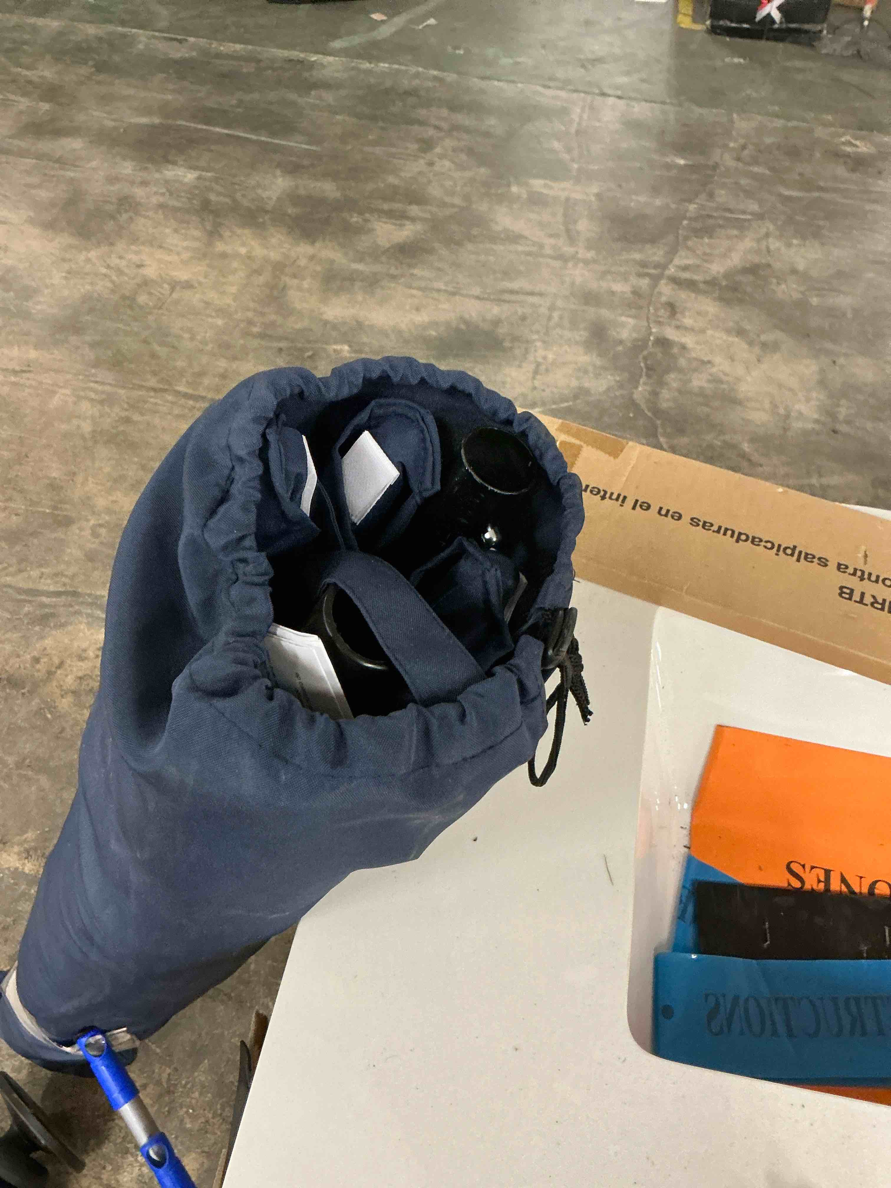Condition photo showing Good Condition for style selections 7.5-ft steel navy push-button tilt market patio umbrella