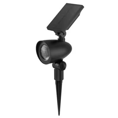 harbor breeze 60 -lumens 1 -watt black warm white solar led spot light
