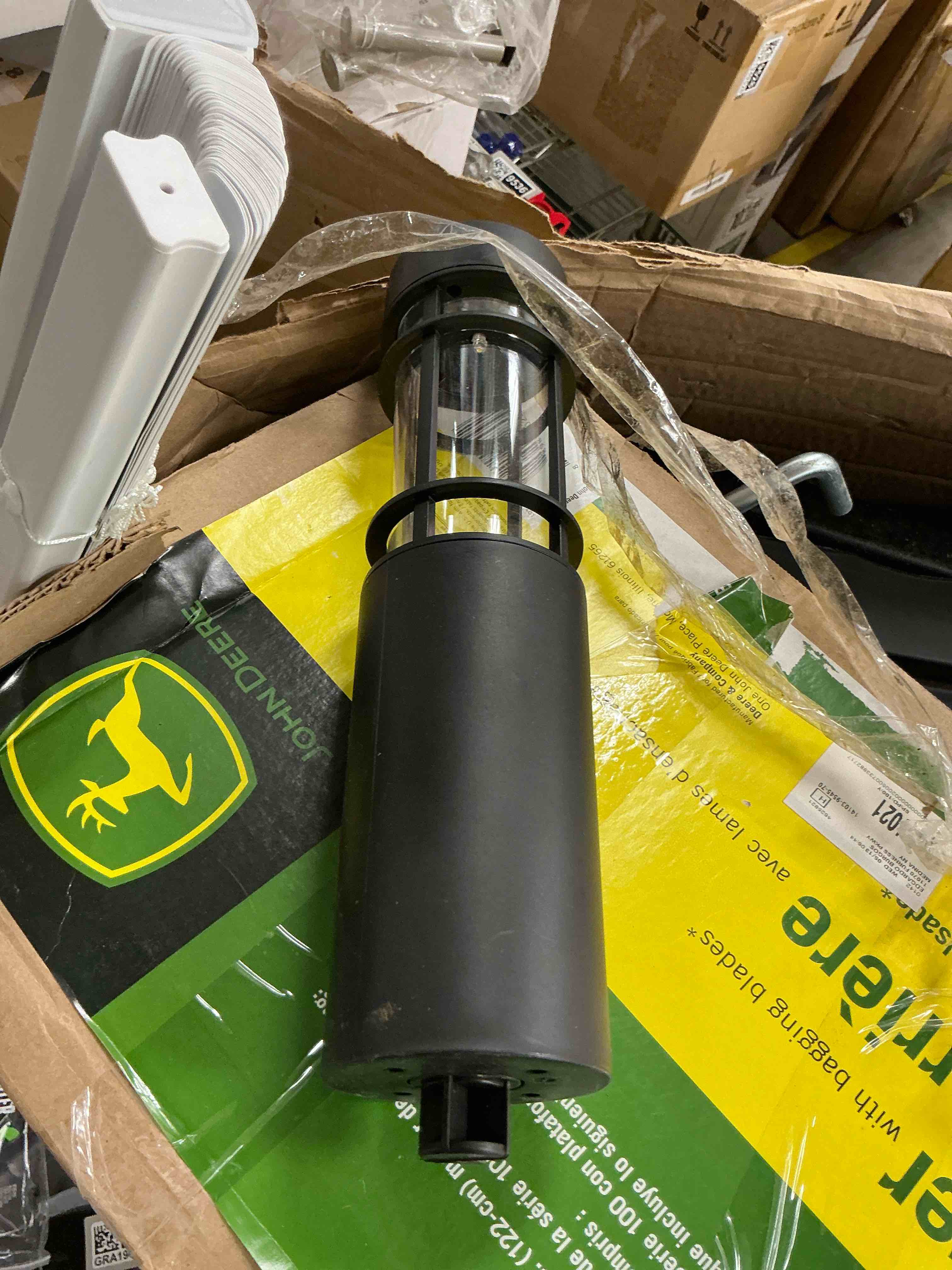 Condition photo showing As Is for harbor breeze 10 -lumens black solar led outdoor path light with dusk-to-dawn sensor