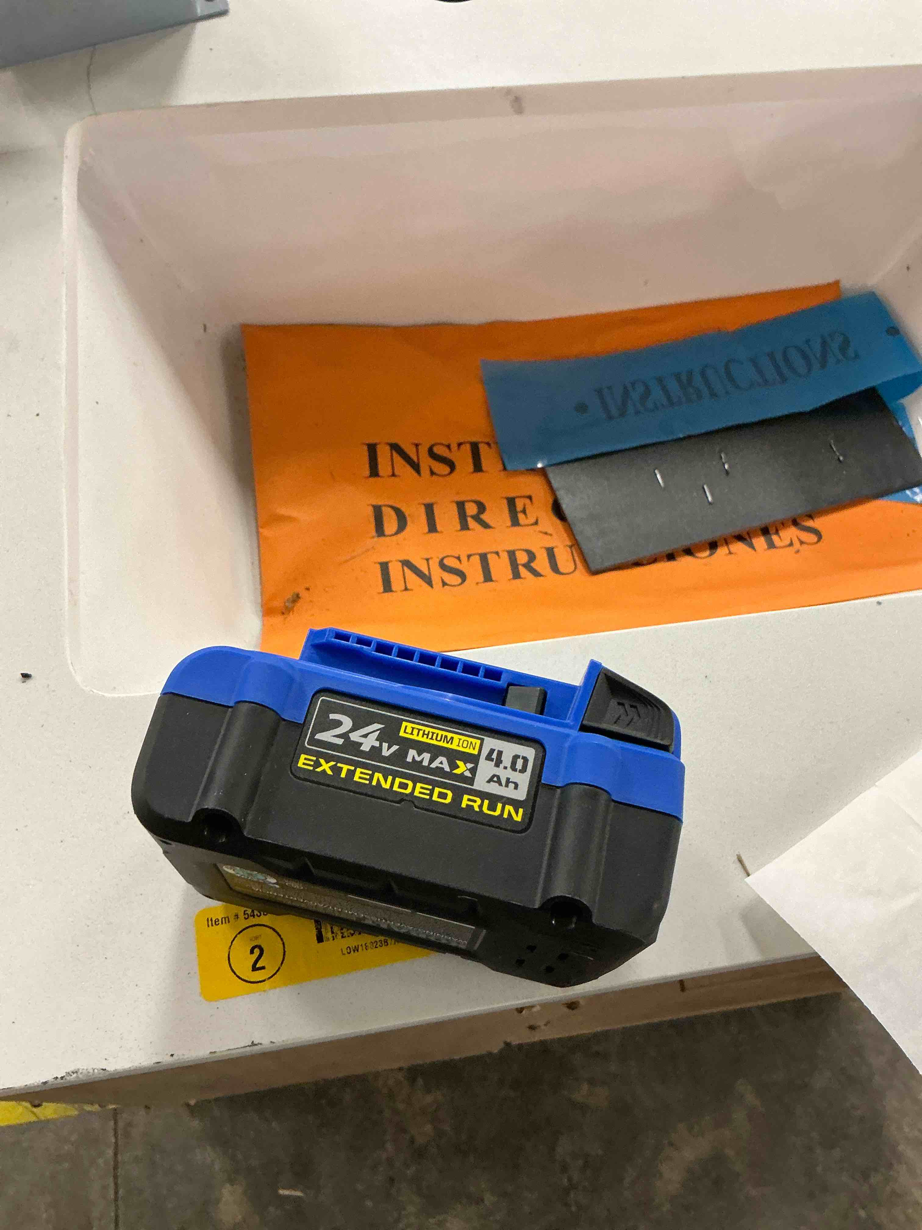 Condition photo showing Good Condition for 24v 4.0ah battery for kobalt, compatible with kobalt 24 volt max cordless power tool model kb624-03 kb524-03 kb424-03 kb224-03 kb124-03 rechargeable lithium-ion