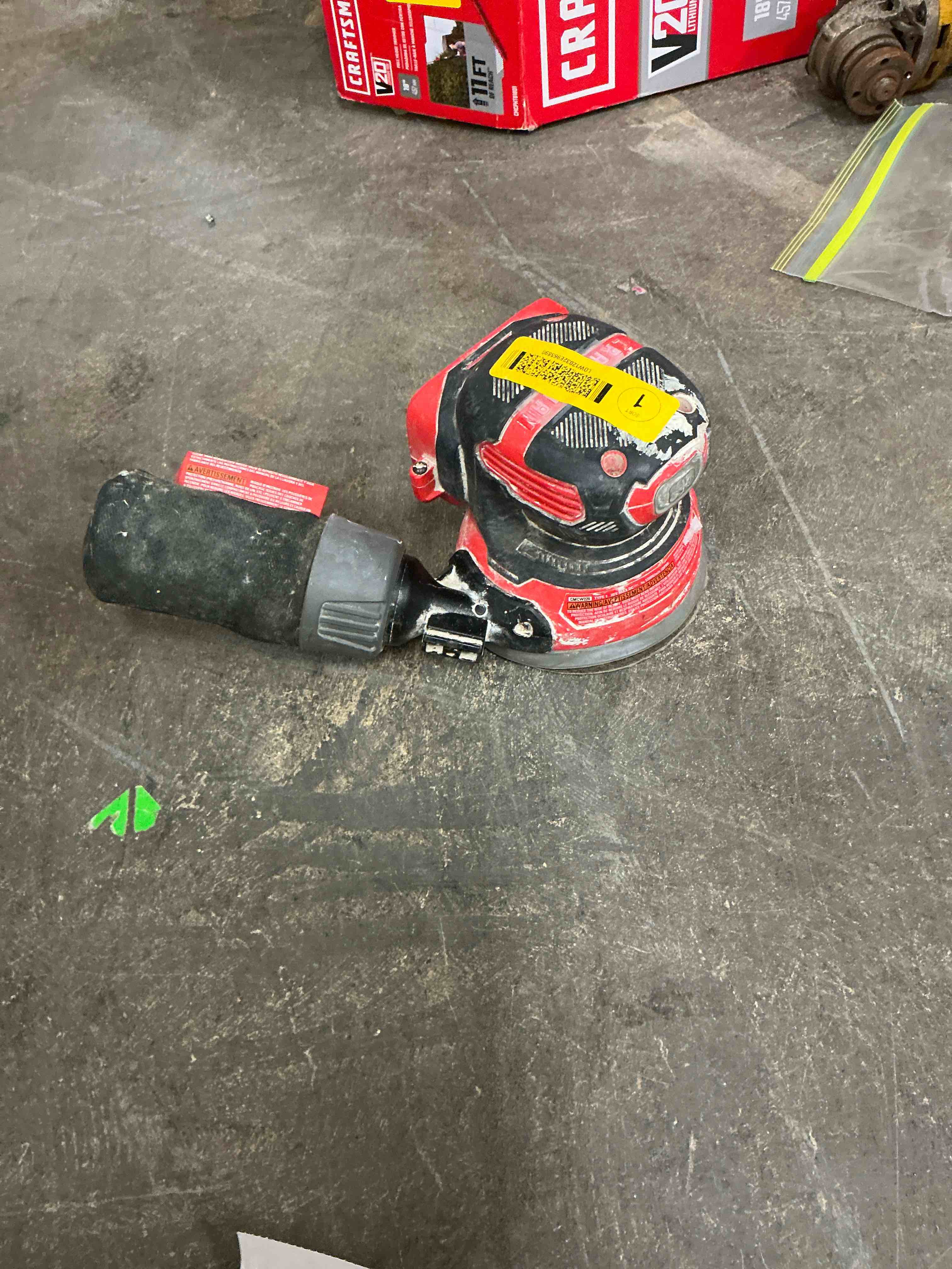 Condition photo showing Good Condition for craftsman v20 20-volt random orbital cordless sander with dust management