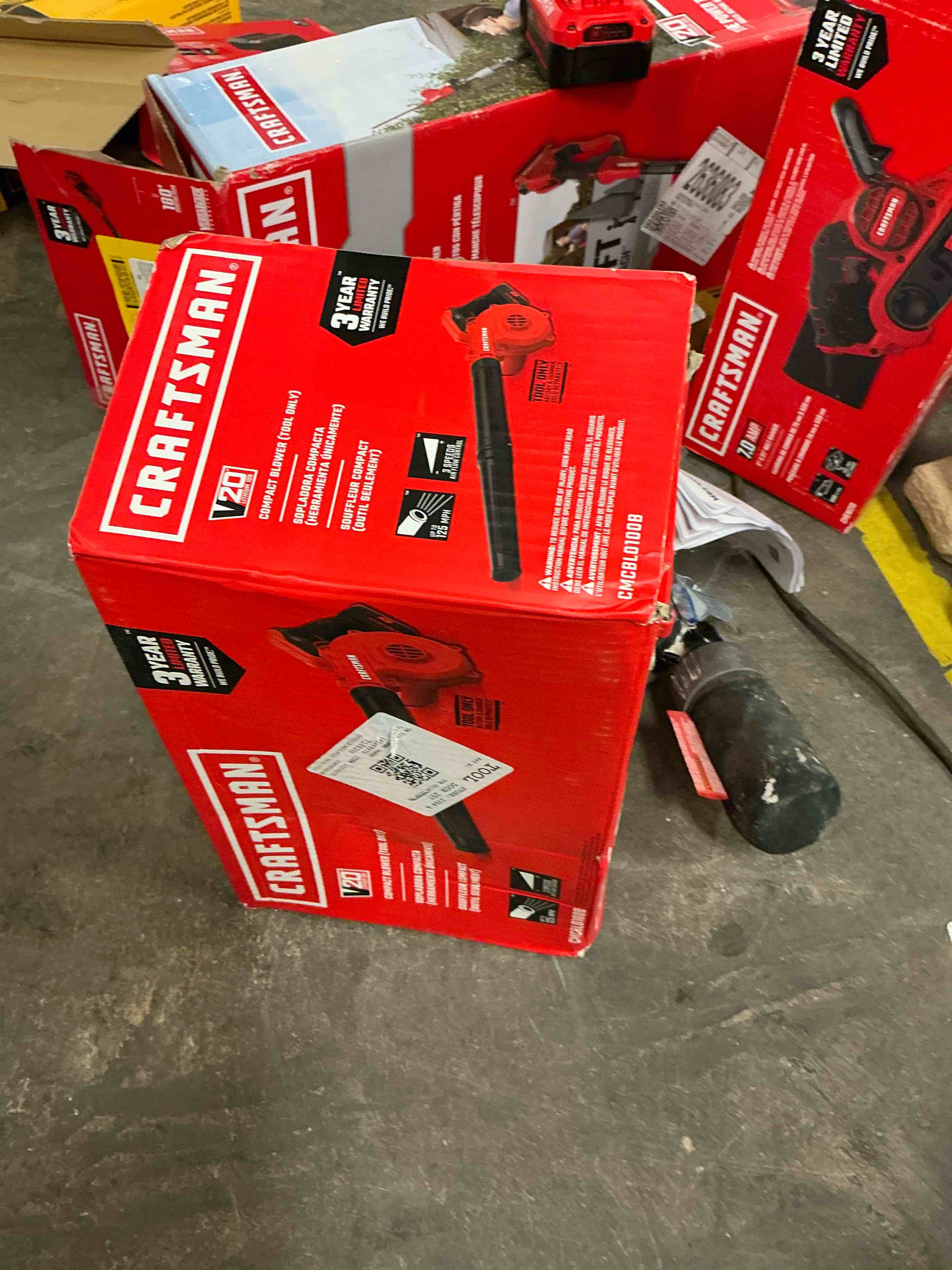 Condition photo showing As Is for craftsman v20 20-volt max jobsite blower