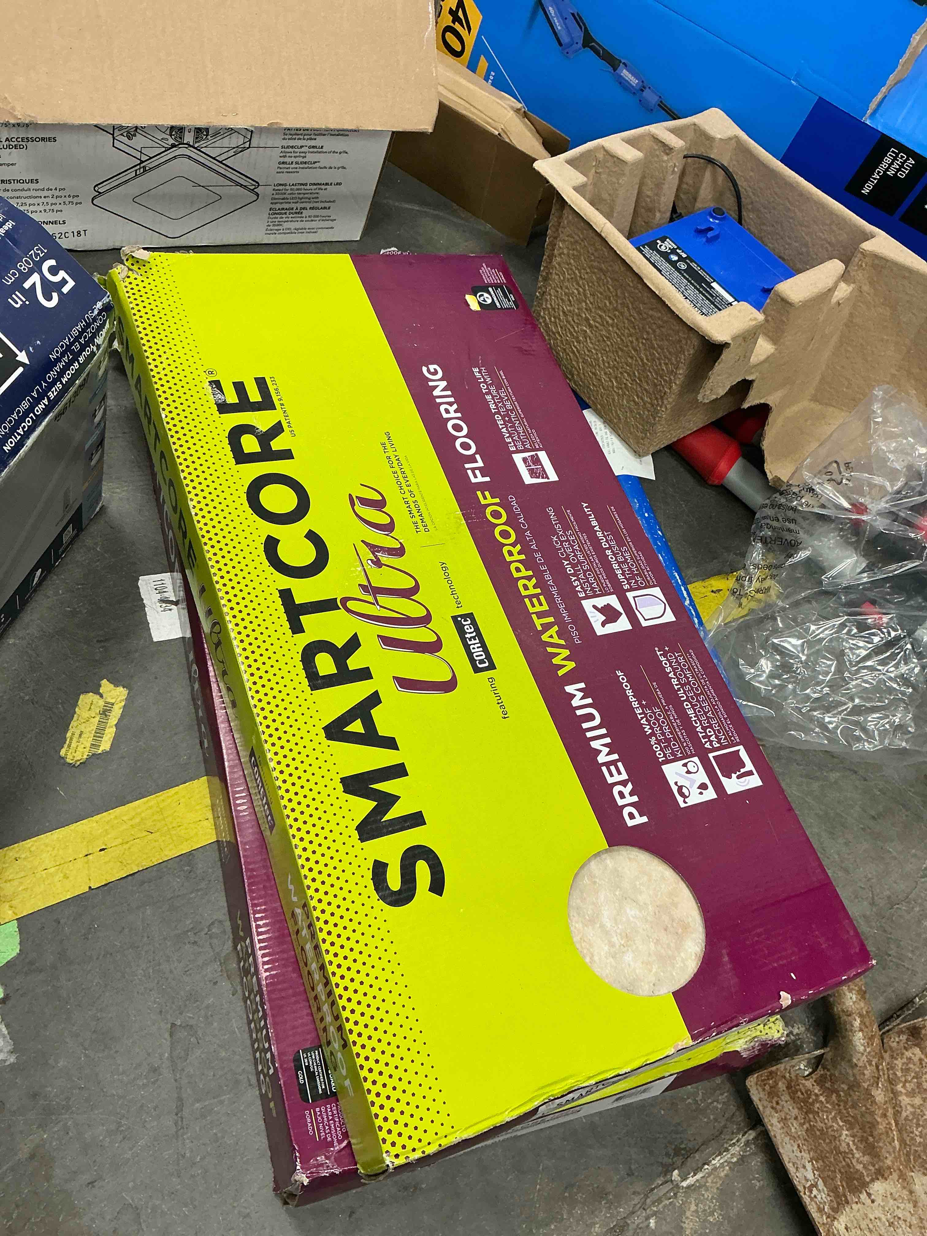 Condition photo showing Good Condition for smartcore ultra by coretec floors tivoli travertine 12-mil x 12-in w waterproof click lock stone look luxury vinyl tile flooring ( 15.71-sq ft carton )