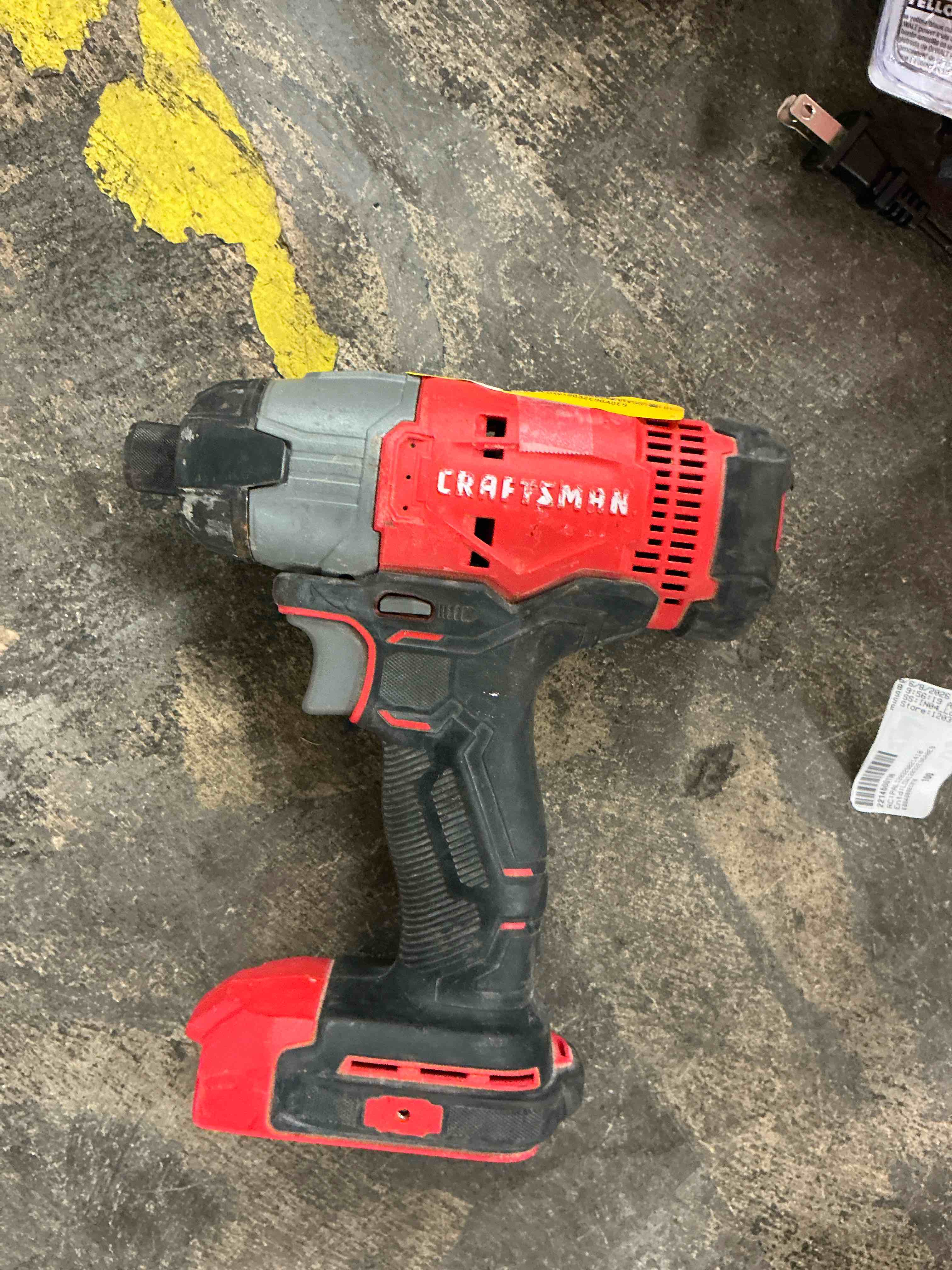 Condition photo showing As Is for craftsman v20 20-volt 1/4-in cordless impact driver -tool only 