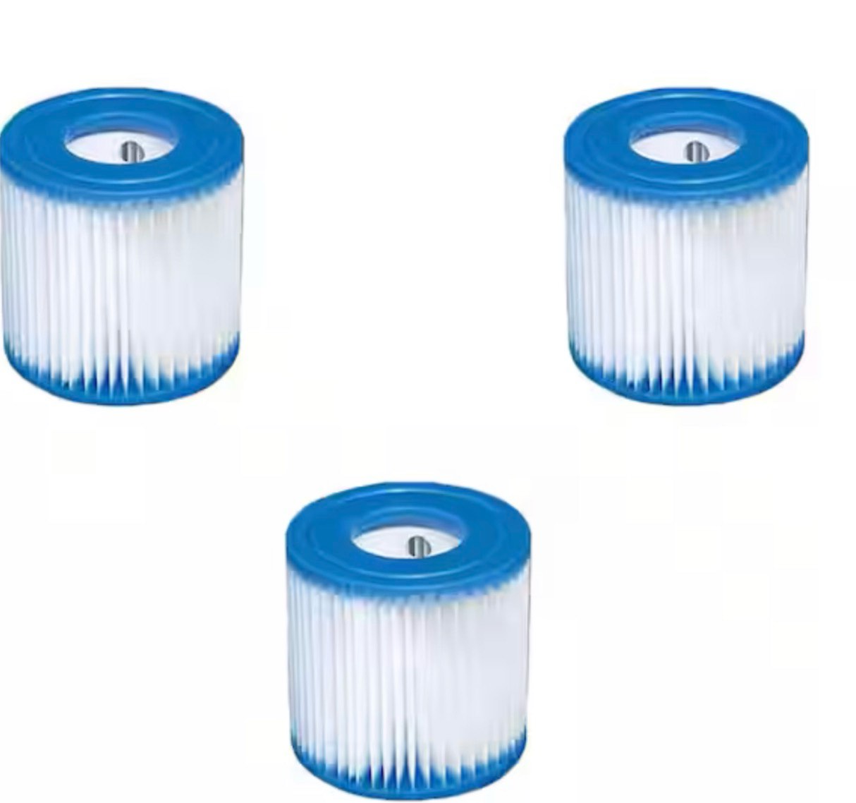 Fil-fresh 3-Pack Type H Pool Filter Cartridge Replacement for Intex 330 GPH Filter Pump Replaces Type H/29007E Efficient Swimming Pool Filters