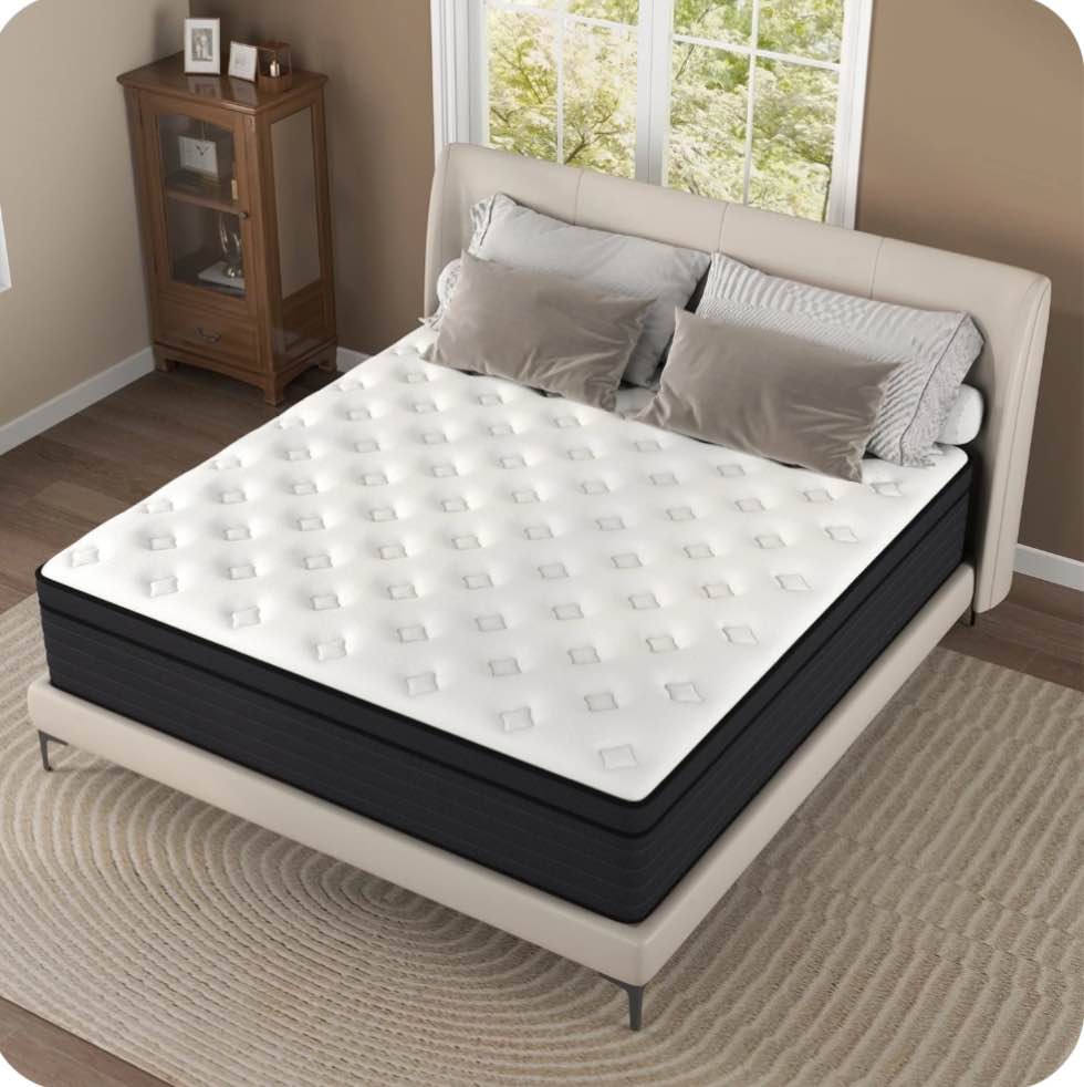 Yilicy 14 inch Full Mattress, Gel Memory Foam & Spring Hybrid Medium Comfort Mattress in a Box,Adult