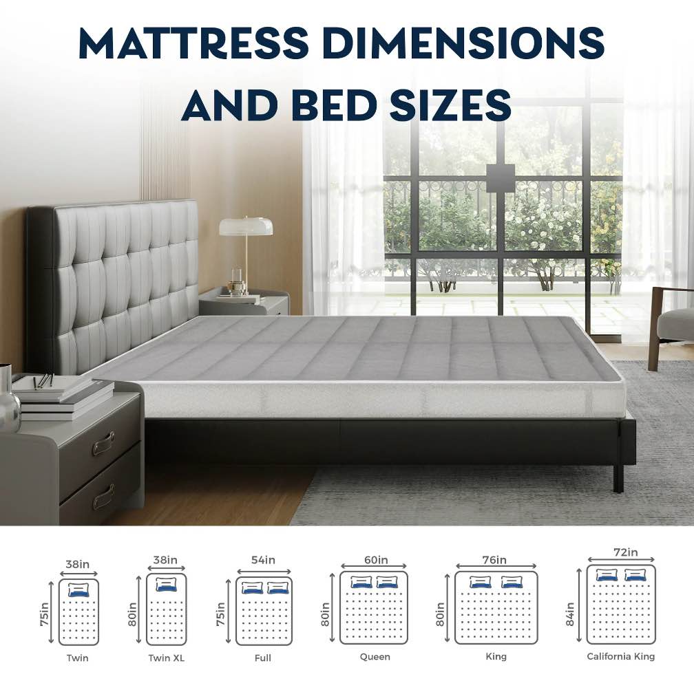 EGOHOME 5 inch Queen Size Metal Box Spring, Easy Assembly Mattress Foundation