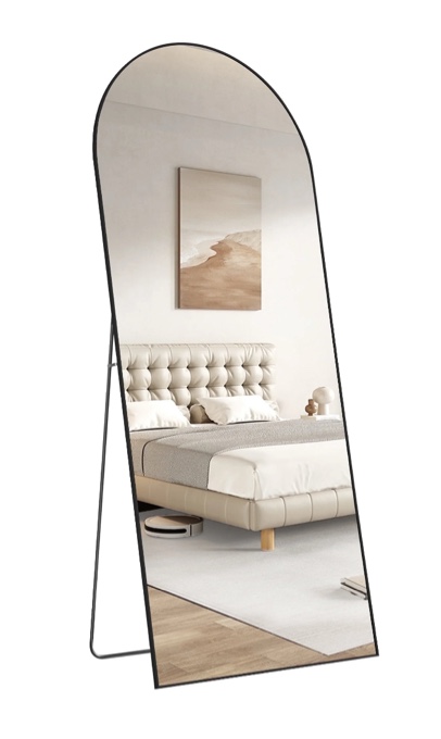 CONCETTA 71"x26" Arched Full Length Mirror, Full Body Standing Mirror Floor Mirrors, Black