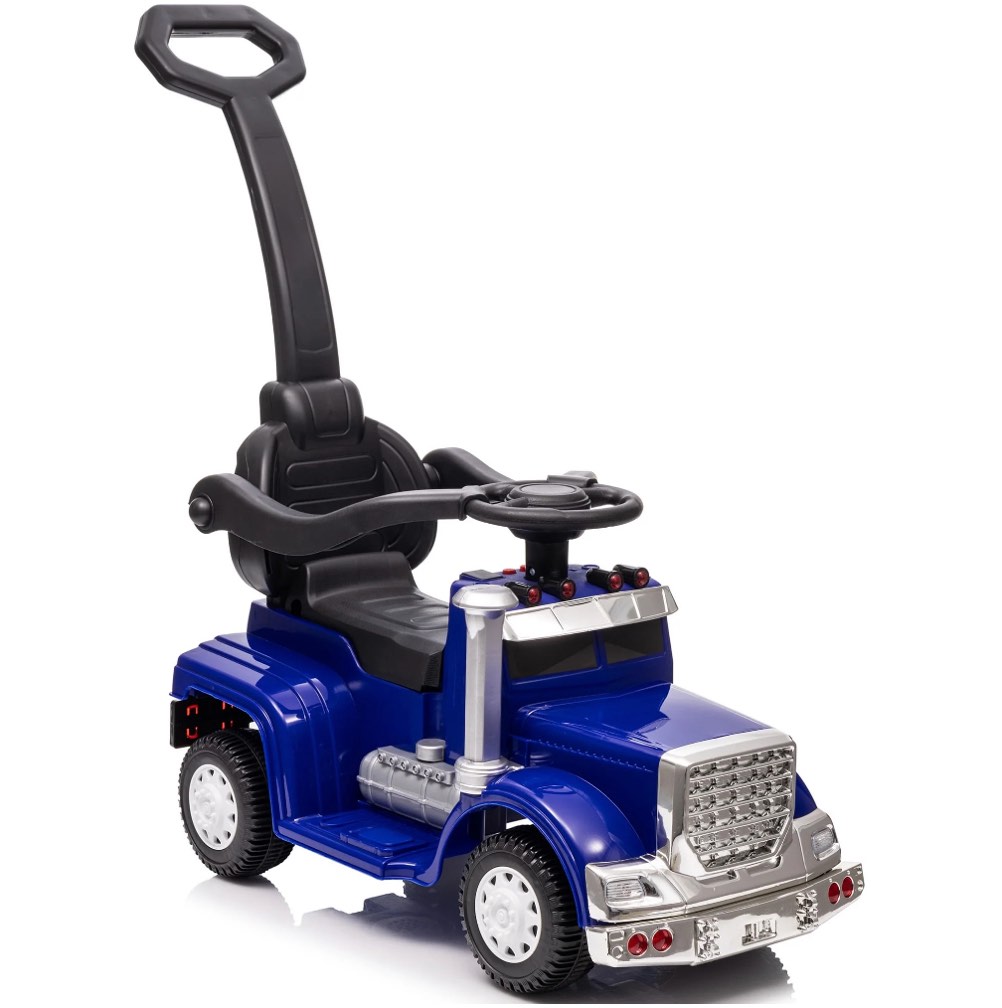 Hikiddo 3 in 1 Toddler Push Car, Kids Ride on Toy for Toddler Aged 1-3 with Handle, Music - Blue