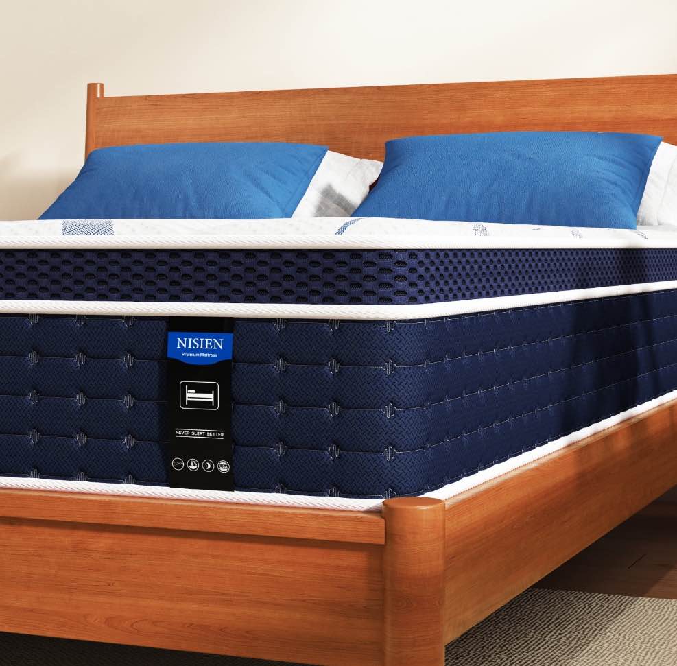 NISIEN Queen Mattress, 12 Inch Hybrid Memory Foam Mattress in a Box, Pressure Relief, CertiPUR-US