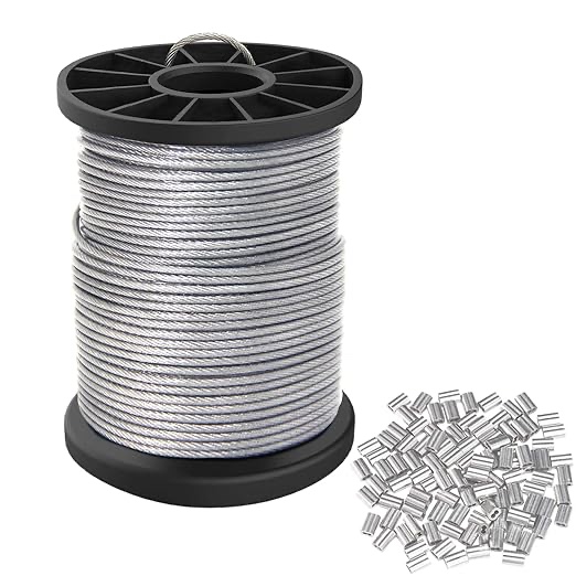 Picture Hanging Wire 1.5mm Up to 150lbs,100Feet(30.5M) Stainless Steel Wire Spool with