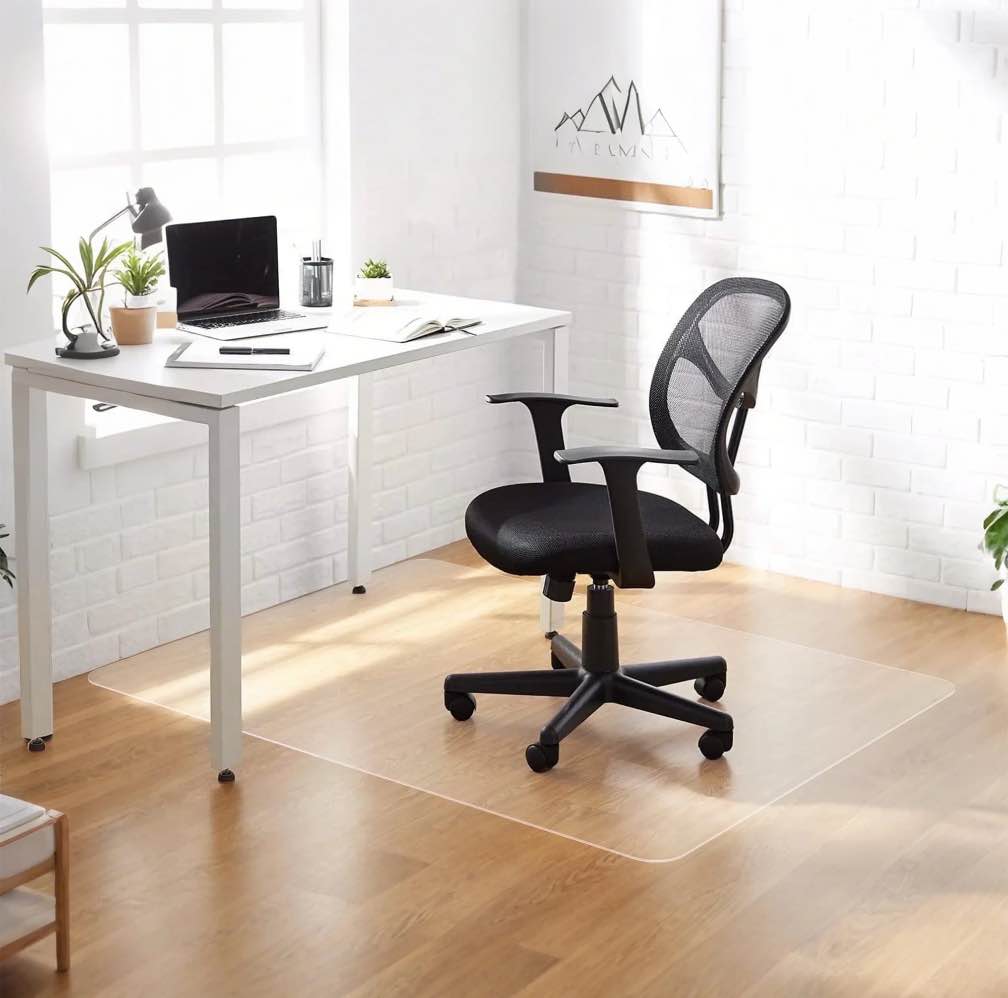 PVC Clear Office Chair Mat for Hardwood Floor,36"x48"Clear Mat for Desk Chair/Table.As Table Pad&Table Cover