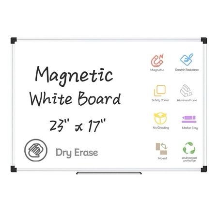 AGCAN Small Whiteboard 23 X 17 Dry Erase Board Magnetic Marker Board with Dry Erase Markers Set for Kids Child School Supplies  