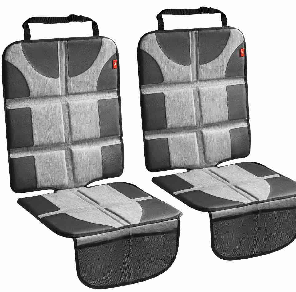 Helteko XL Car Seat Protector for Child Seats, Cover Protection, Polyester, 2 Pack, Gray