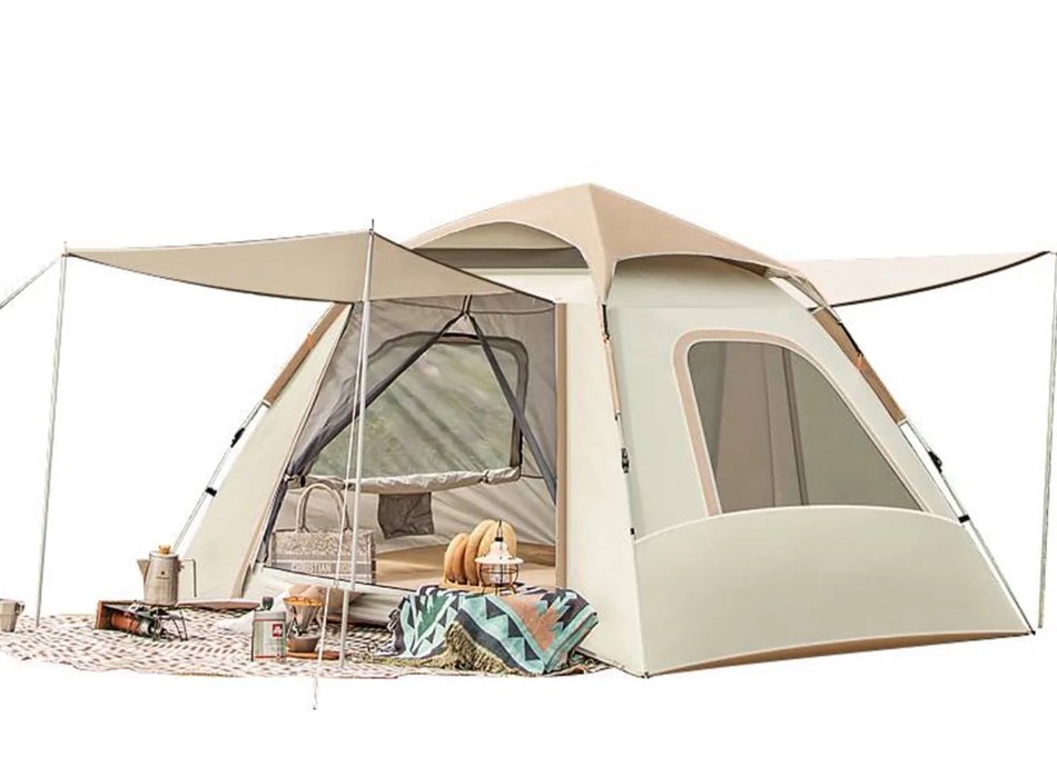 ggpg 4 person instant camping tent, automatic easy pop up tents camping with carry bag outdoor/family/beach/hiking/traveling