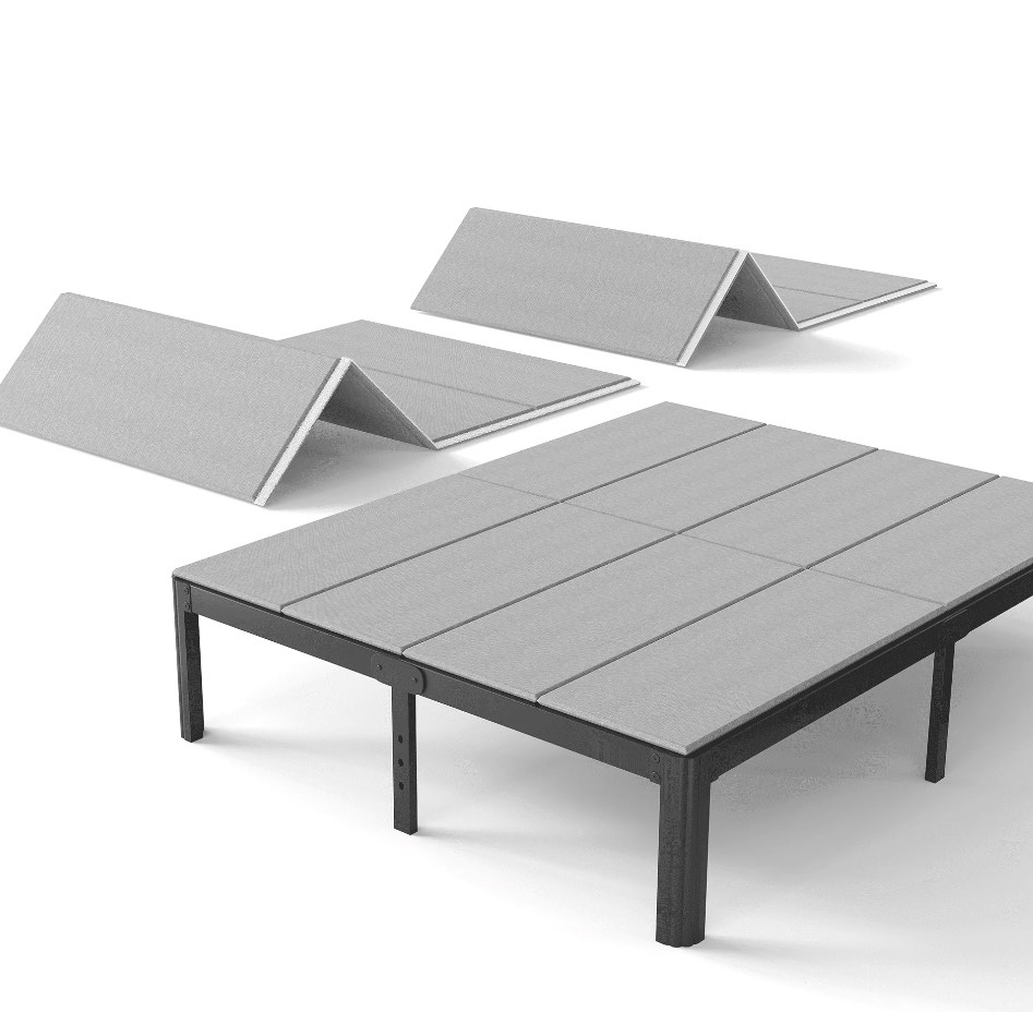 ULIESC 8mm Bunkie Board King Size, Fully Assembled, Low Profile Bed Support