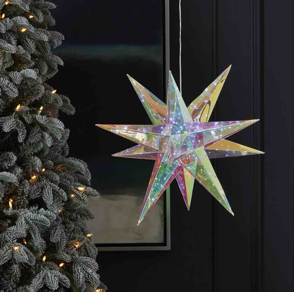 Seasonal LLC Holiday LED Lights - Prismatic Iridescent Christmas Explosion Star 16"