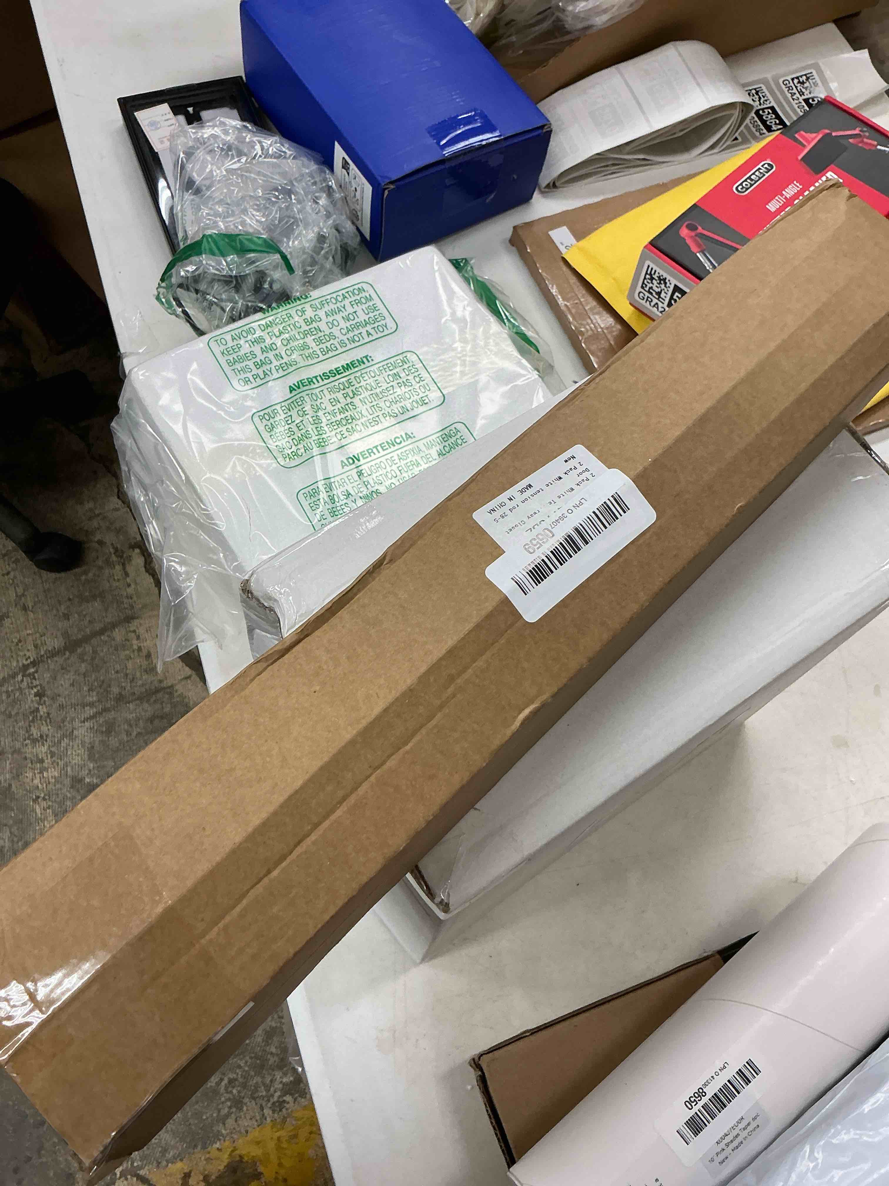 Condition photo showing New/Like New for AIZESI 2 PACK Tension Curtain Rod Adjustable Spring Tension Rods for Windows 28 to 48 Inch, No Drilling, 7/8" Diameter, White Curtain Rod, Small Shower Curtain Rod for Bathroom, Doorway, Closet, Kitchen