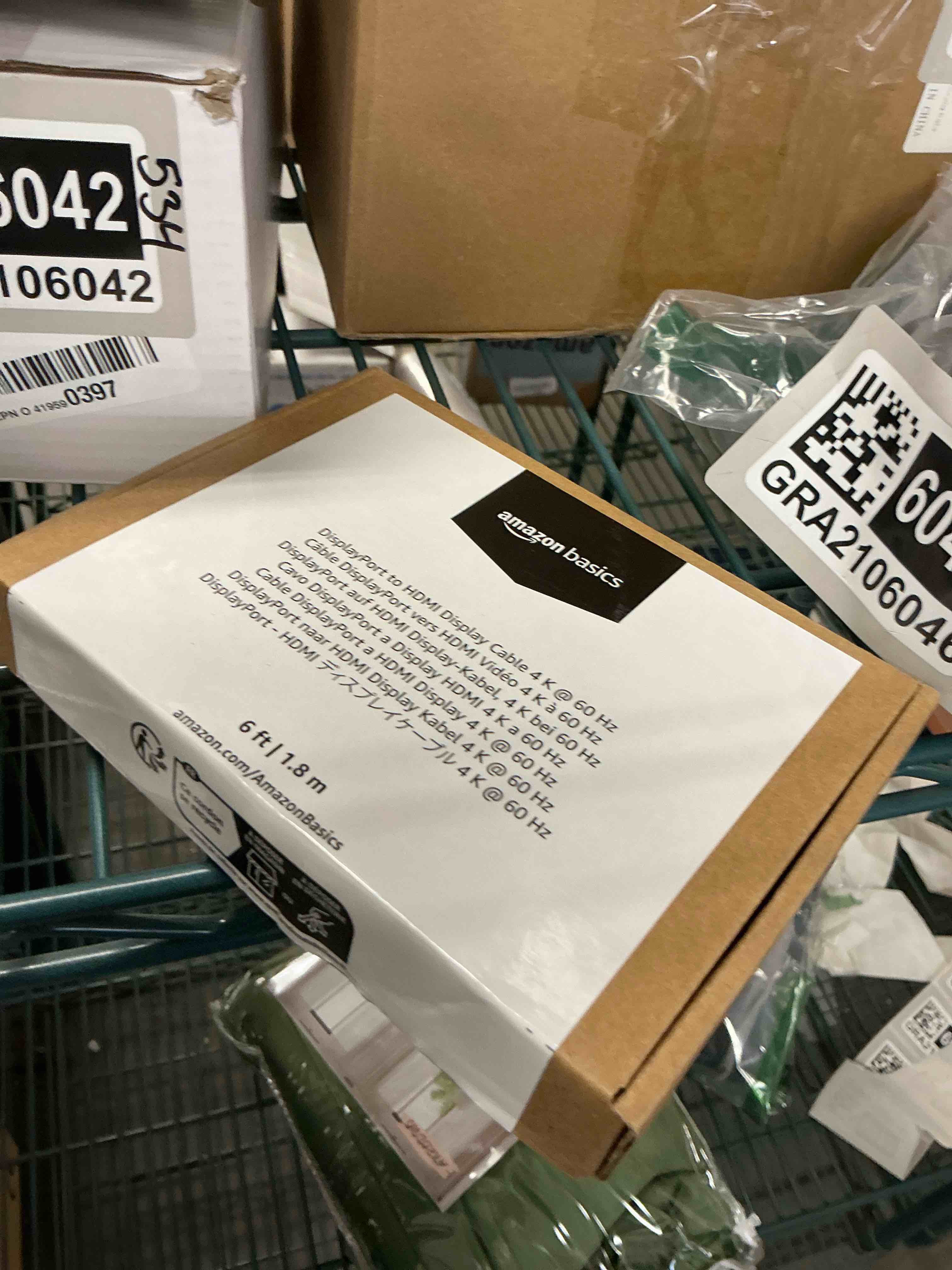 Condition photo showing New/Like New for Amazon Basics DisplayPort to HDMI Cable, Uni-Directional, 1080p, 1920x1200, 4K@60Hz, 3 ft, Gold-Plated Plug, Black Black 3 Feet