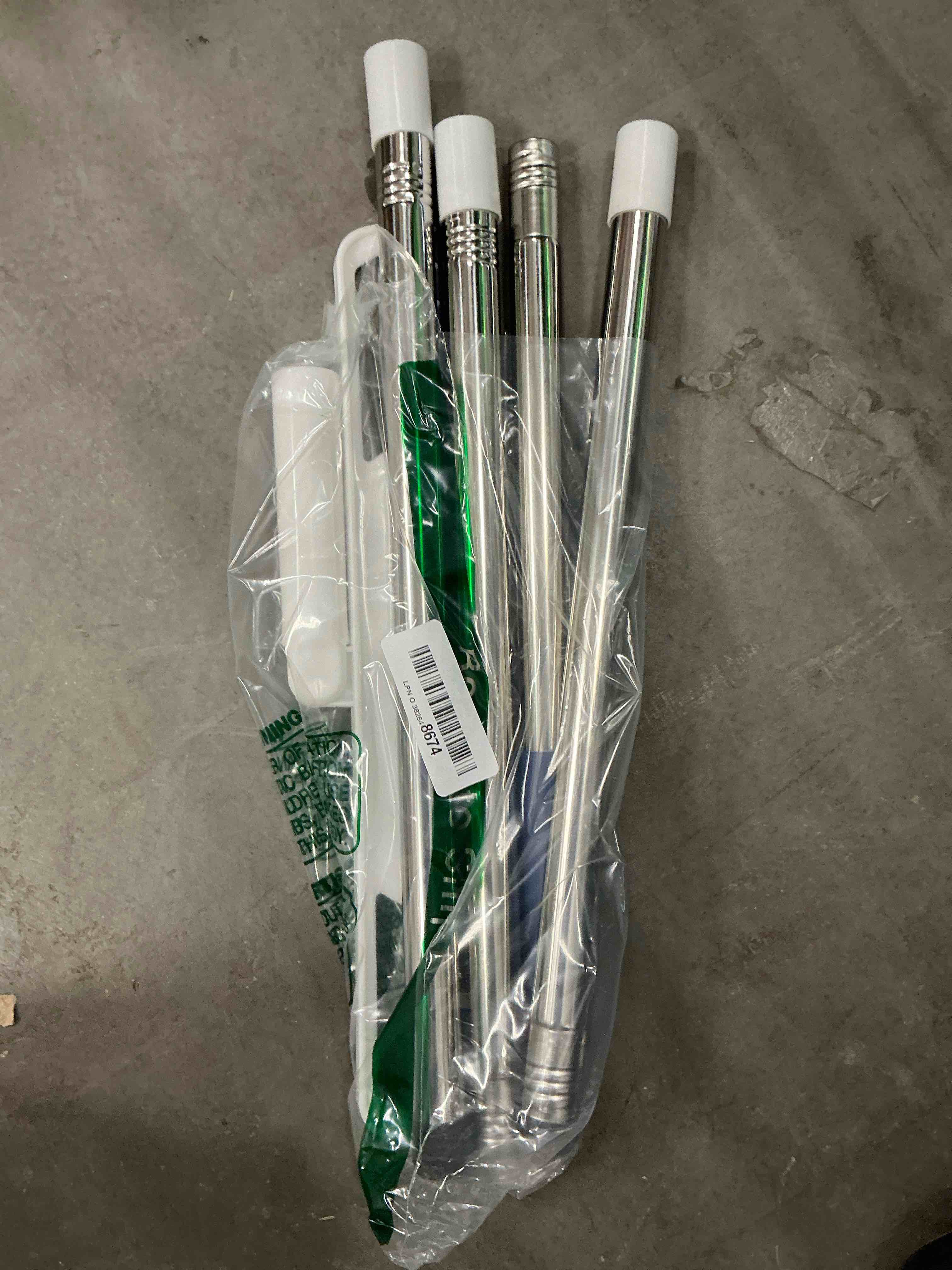 Condition photo showing Good Condition for Multifunction Magic Broom, Silicone Floor Squeegee with 56" Long Handle, Rubber Sweeper, Air Broom for Floor Bathroom Kitchen Shower Tile Pet Hair Fur Marble Glass Water Window Foam Cleaning (Grey) Gray