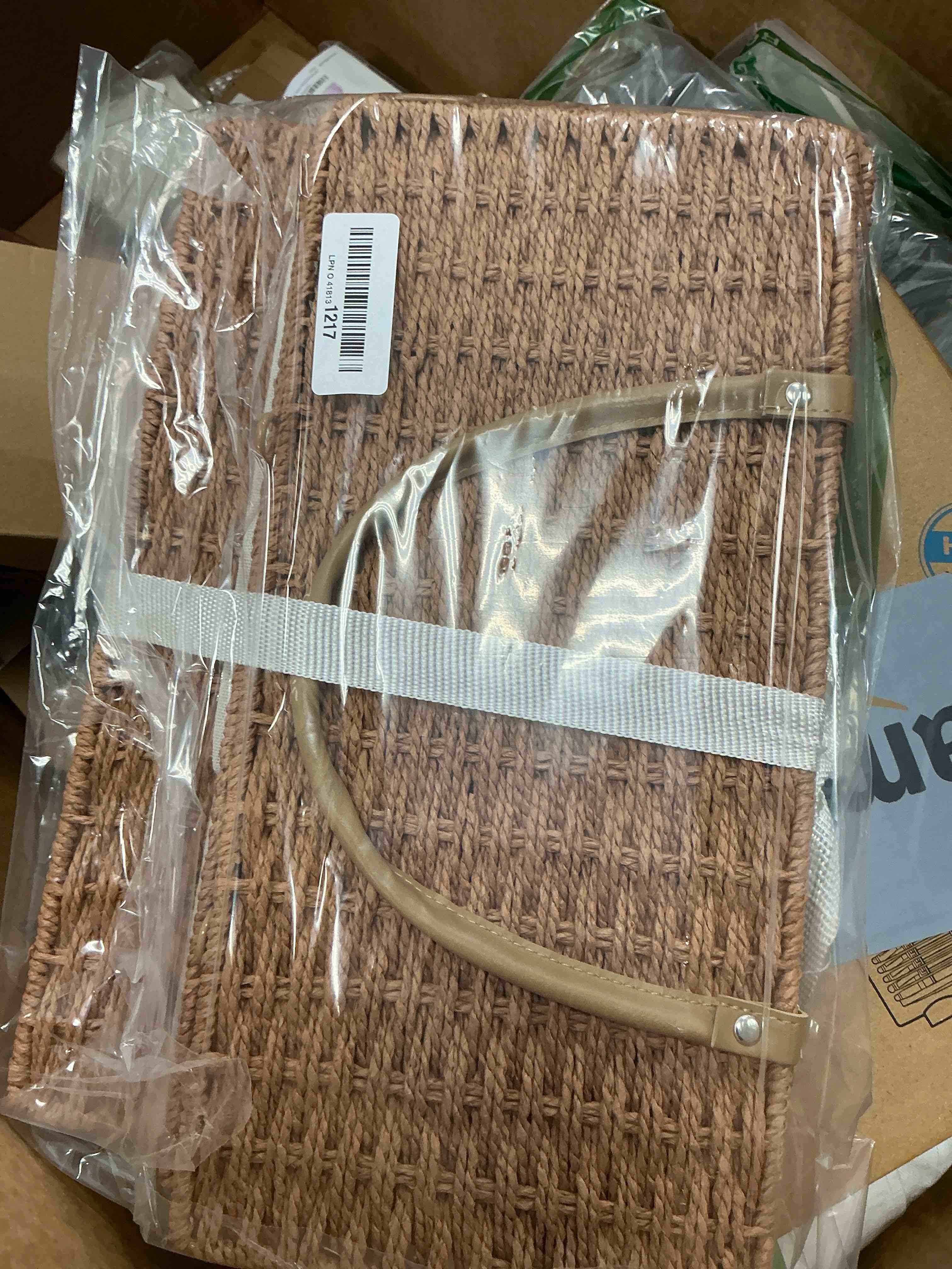 Condition photo showing Good Condition for HBlife Large Baby Diaper Caddy Organizer, Paper Rope Storage Baskets Nursery Bin with Removable Divider, Portable Car Organizer for Diapers, Baby Shower Gifts, Newborn Essentials Must Haves Large Brown