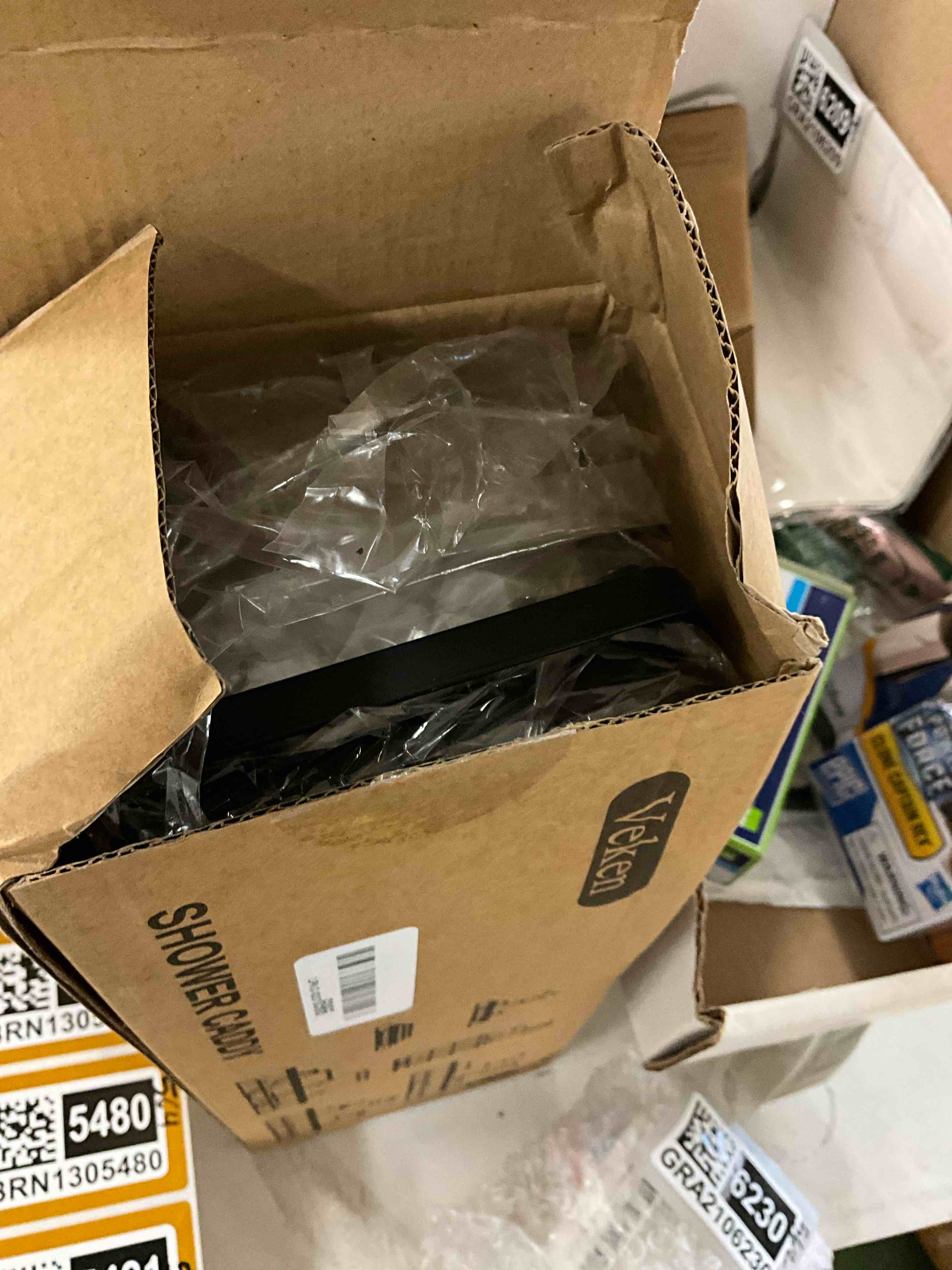 Condition photo showing New/Like New for Veken Rustproof & Waterproof Shower Caddy 6-Pack, No Drilling Adhesive Shelves Rack with Soap Holder, Large Capacity Bathroom Organizers and Storage, Wall-Mounted Kitchen & Home Decor, Dark Grey I. Dark Grey 6-Piece Set for Master Bathroom(Rustproof Upgrade)