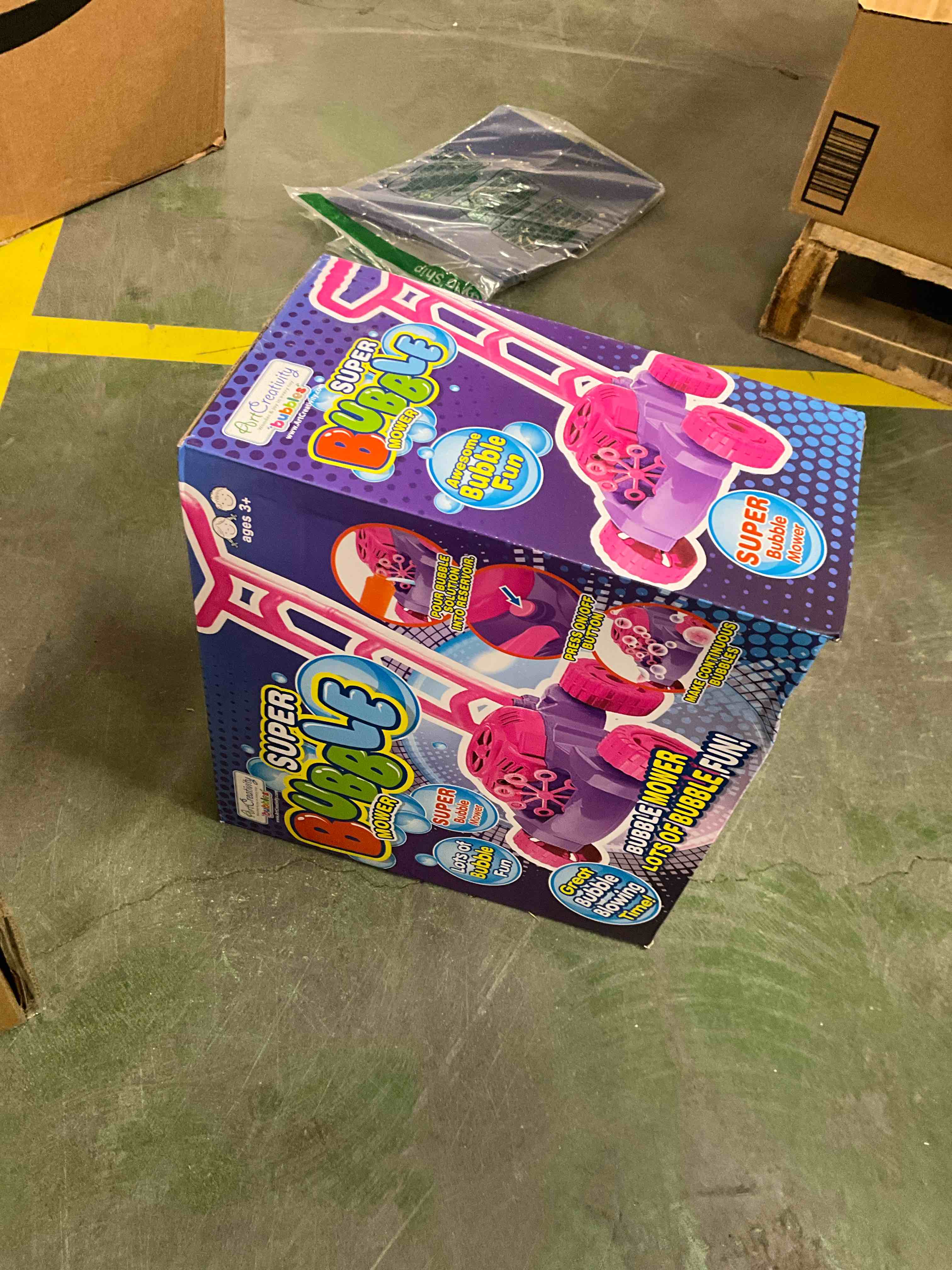 Condition photo showing Good Condition for ArtCreativity Bubble Lawn Mower for Toddlers 1-3, Kids Bubble Machine for 1-Year-Old Girl Gifts, Xmas Gifts for Kids, Push Toys for Toddlers Age 1 2 3+ Birthday Gifts for Preschool Girls