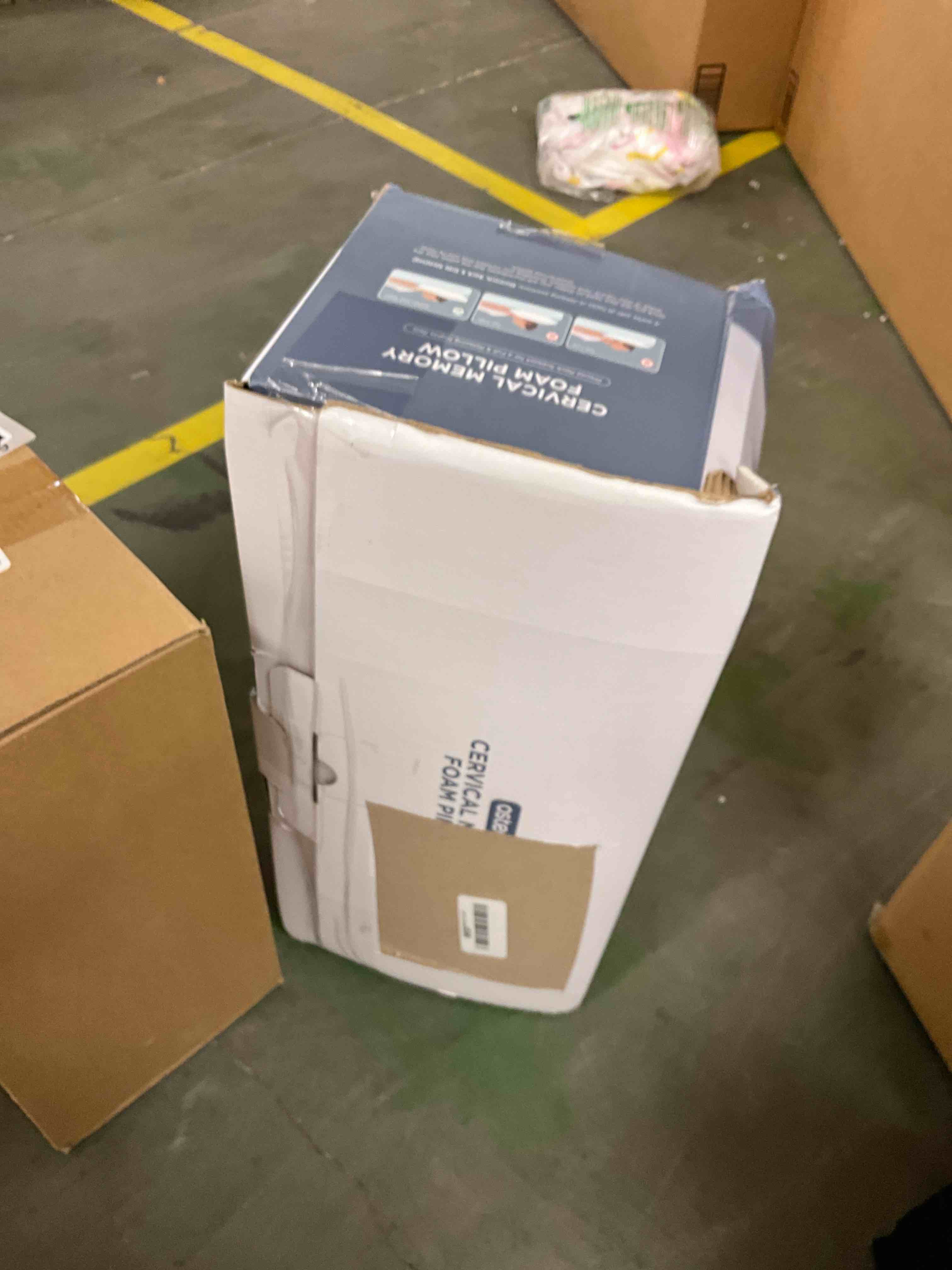 Condition photo showing Good Condition for Osteo Cervical Pillow for Neck Pain Relief, Hollow Design Odorless Memory Foam Pillows with Cooling Case, Adjustable Orthopedic Bed Pillow for Sleeping, Support for Side Back Sleepers Queen(25.5*16.5*5.2/4.1 inches) White