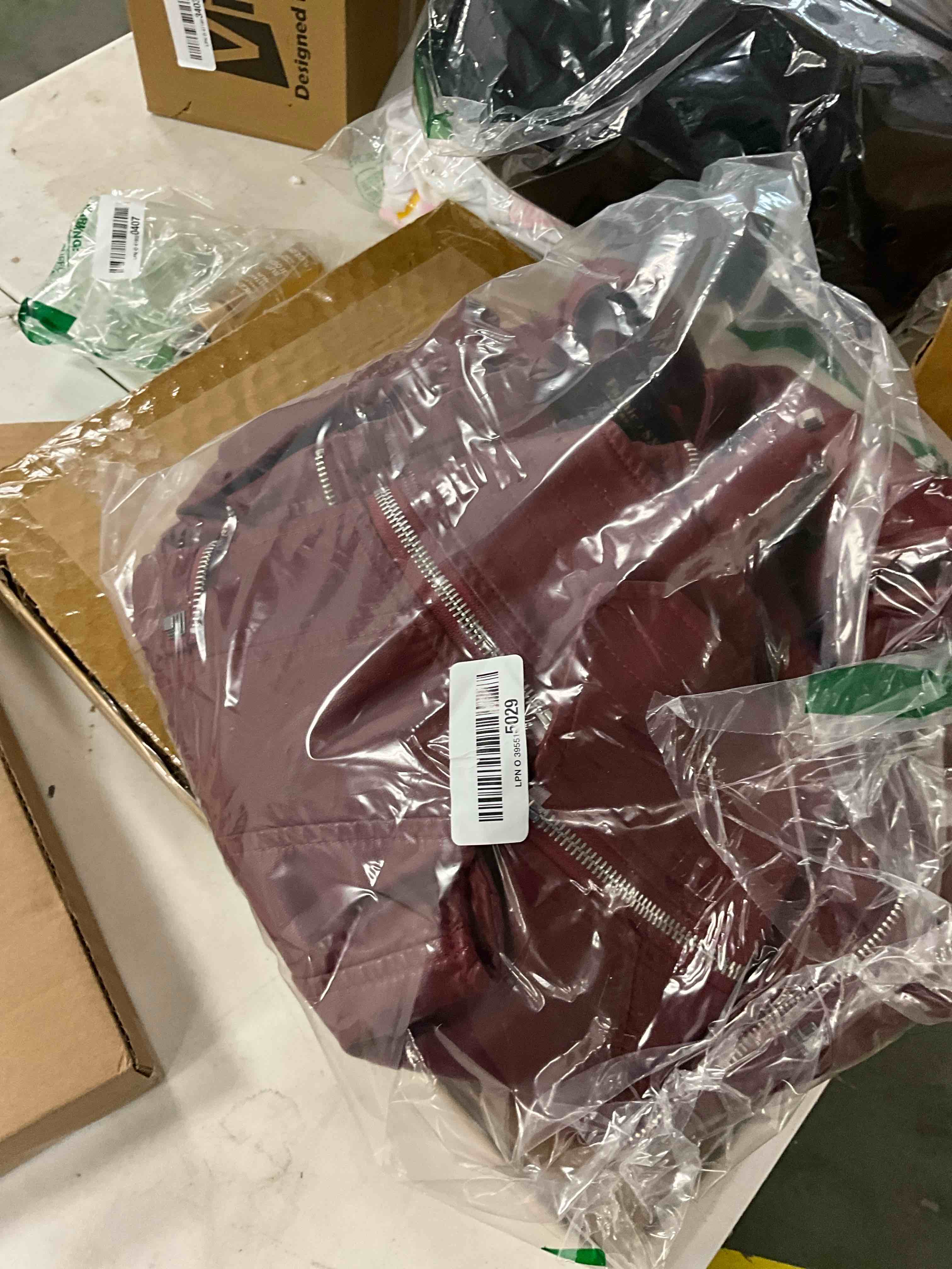 Condition photo showing Good Condition for SX Women's Fashion Studded Perfectly Shaping Faux Leather Biker Jacket X-Large Wine Red