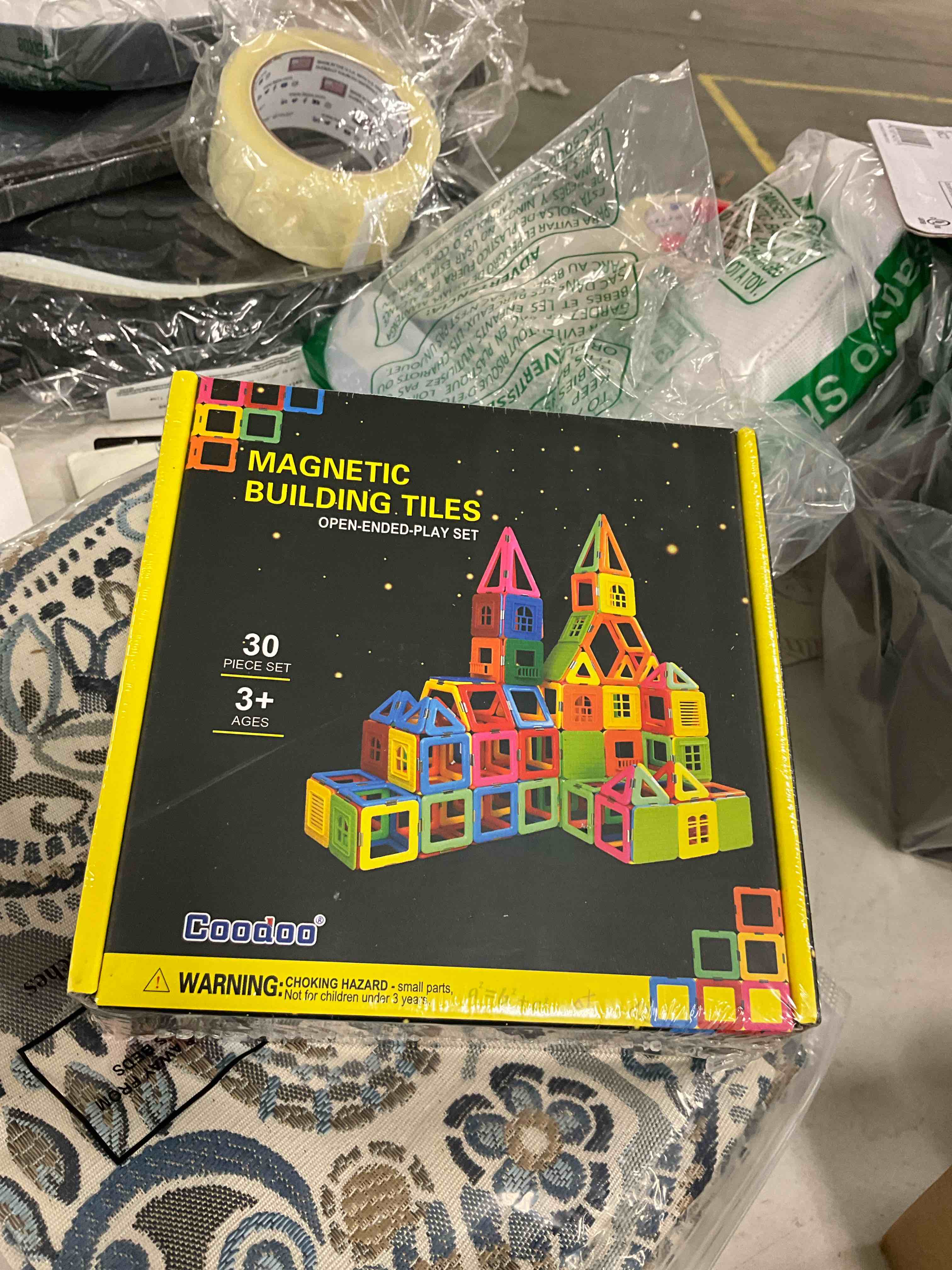 Condition photo showing New/Like New for Coodoo Upgraded Magnetic Blocks Tough Tiles STEM Toys for 3+ Year Old Boys and Girls Learning by Playing Games for Toddlers Kids, Compatible with Major Brands Building Blocks - Starter Set