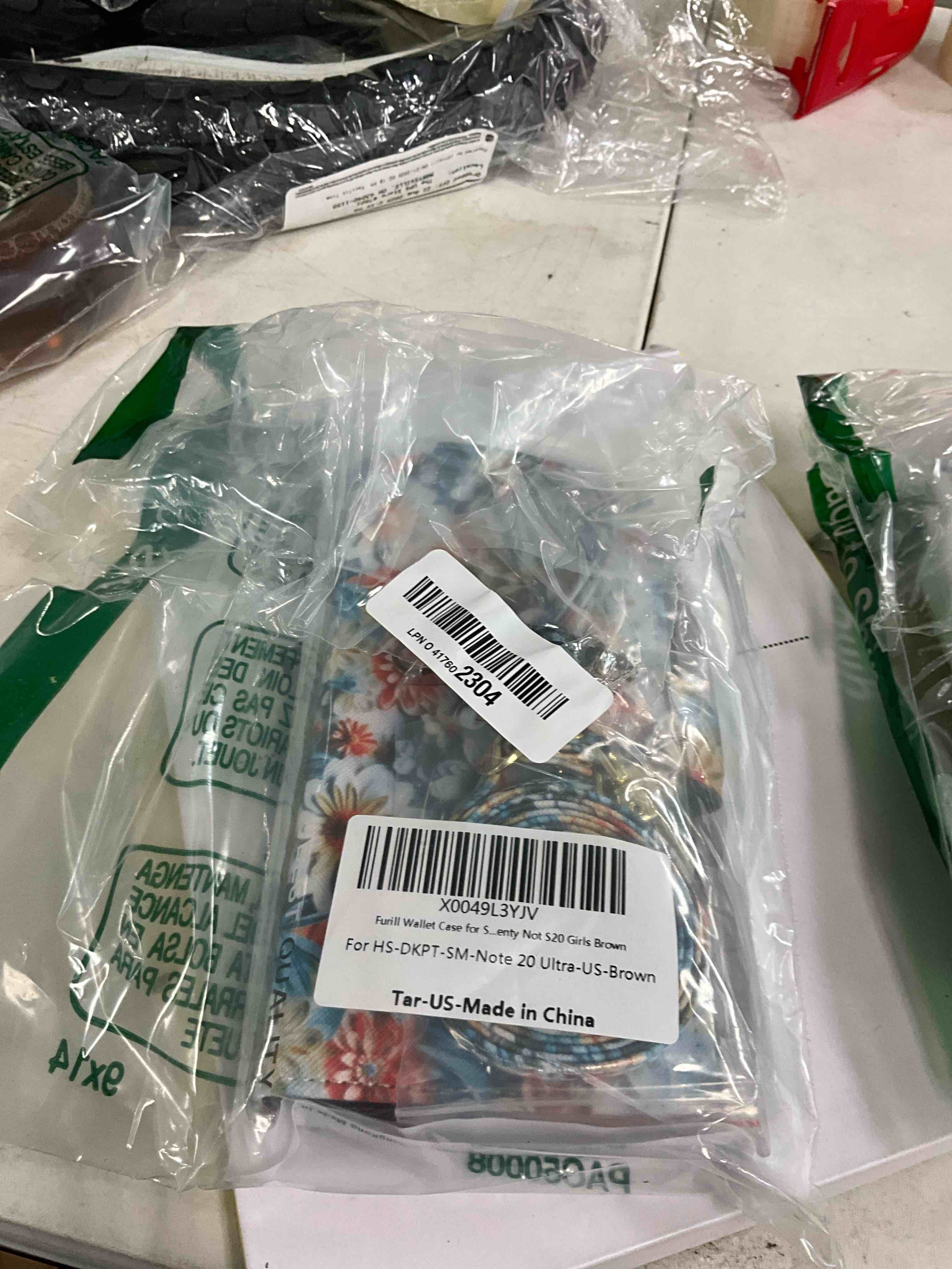 Condition photo showing Good Condition for Wallet Case for Samsung Galaxy Note 20 Ultra 5G with Crossbody Shoulder Strap Flower Leather Zipper Purse Stand Phone Cover Note20 Plus Notes 20Ultra Note20+ U + 20+ Twenty Not S20 Girls Brown