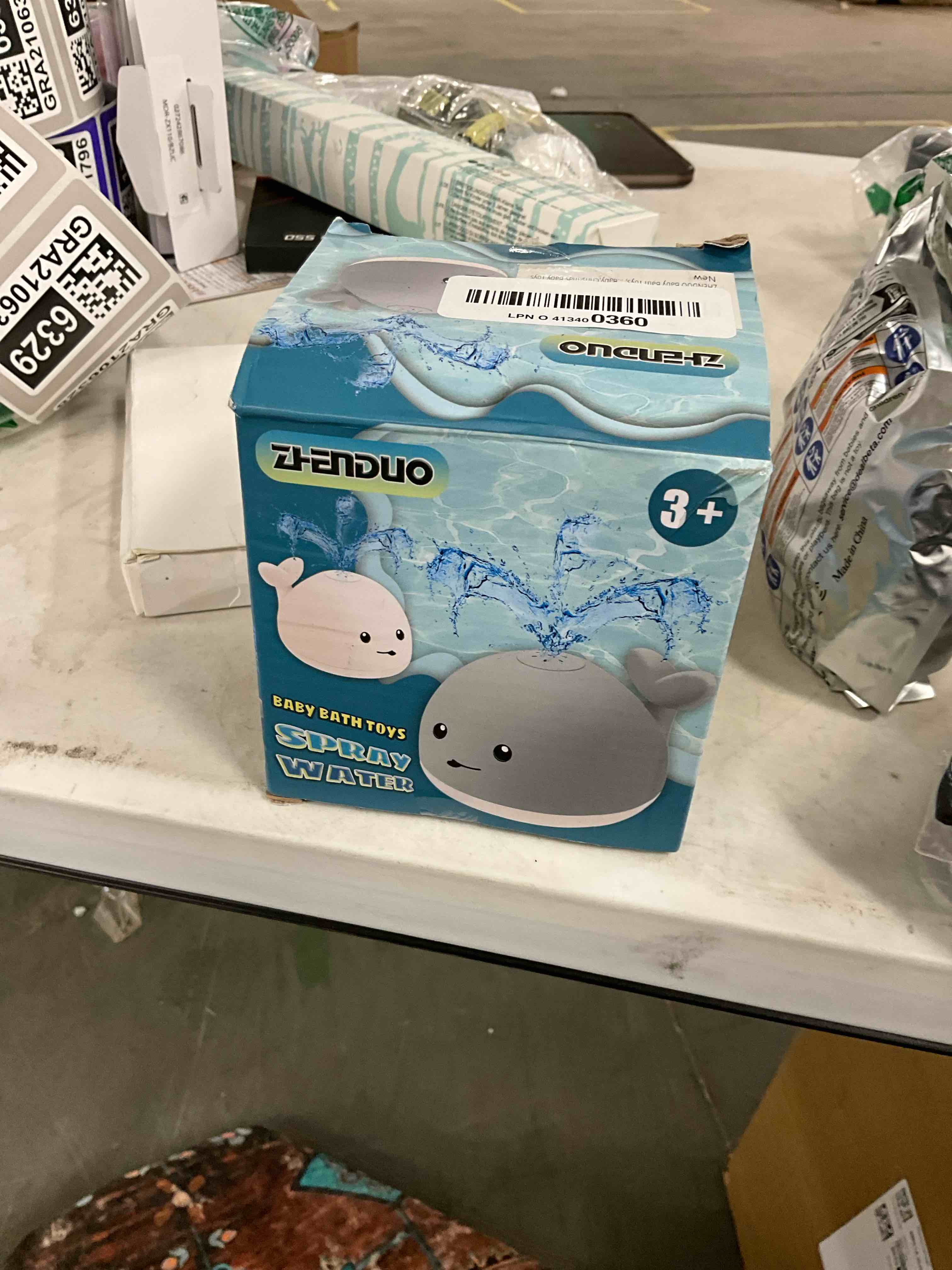 Condition photo showing Good Condition for ZHENDUO Baby Bath Toys, Light Up Bath Toys Spray Water Bath Toy, Sprinkler Bathtub Toys for Toddlers Kids Boys Girls, Pool Bathroom Toy for Infant,Christmas Baby Toys Grey-a