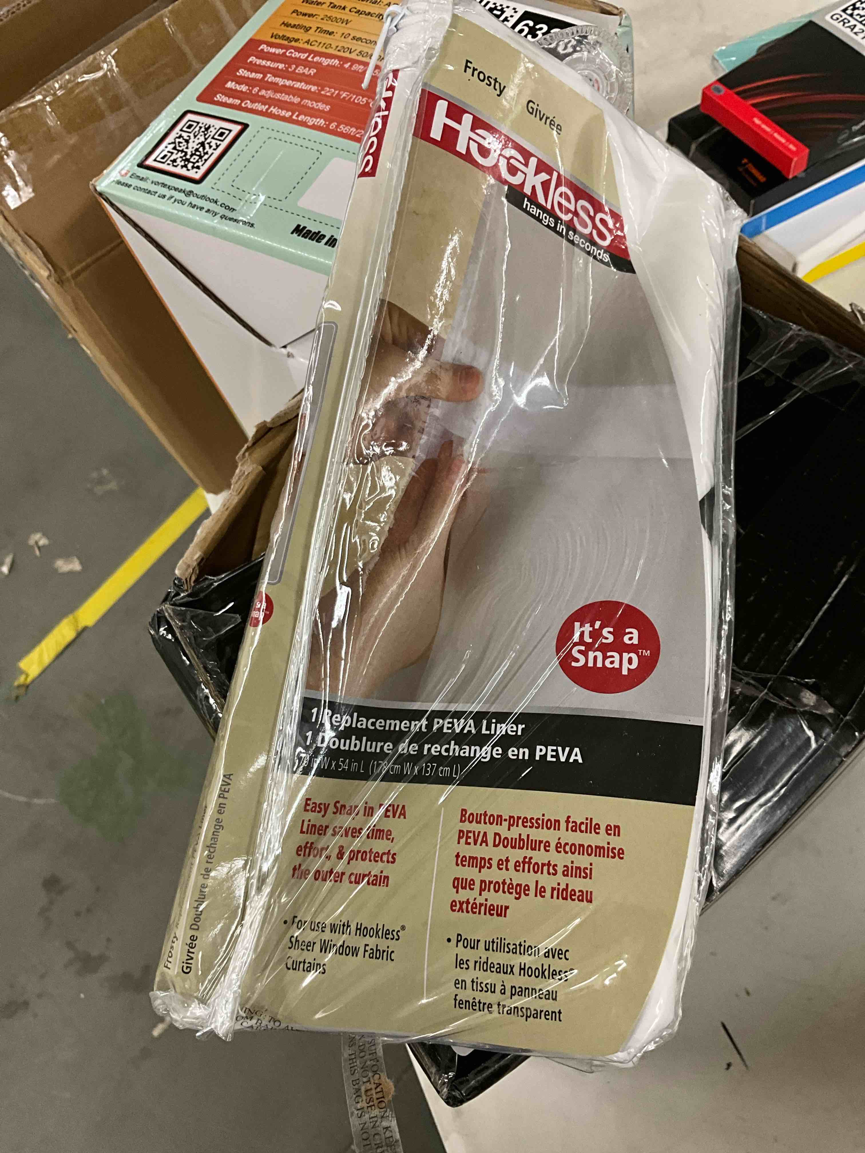 Condition photo showing Good Condition for River Dream Plastic(PEVA) Snap in Shower Curtain Liner Replacement with Magnets Removable Liner (1, Plastic) Frost 70"W x 54"L (Pack of 1)