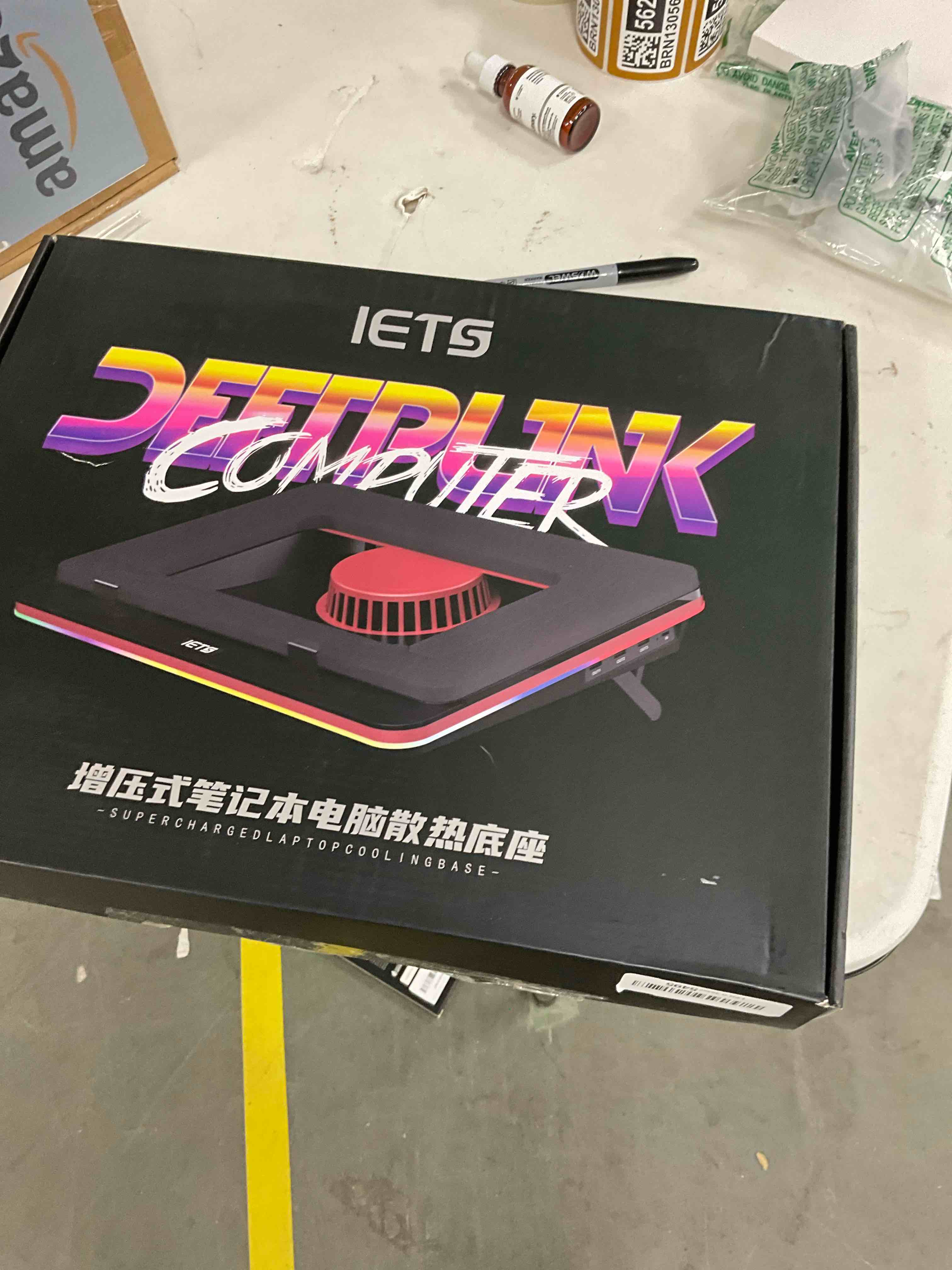 Condition photo showing Good Condition for GT500 Powerful Turbo-Fan (4600 RPM) RGB Laptop Cooling Pad with Infinitely Variable Speed,Seal Foam for Rapid Cooling Gaming Laptop,Dust Filter for Protect Laptop,13-17.3inch Laptop Cooler