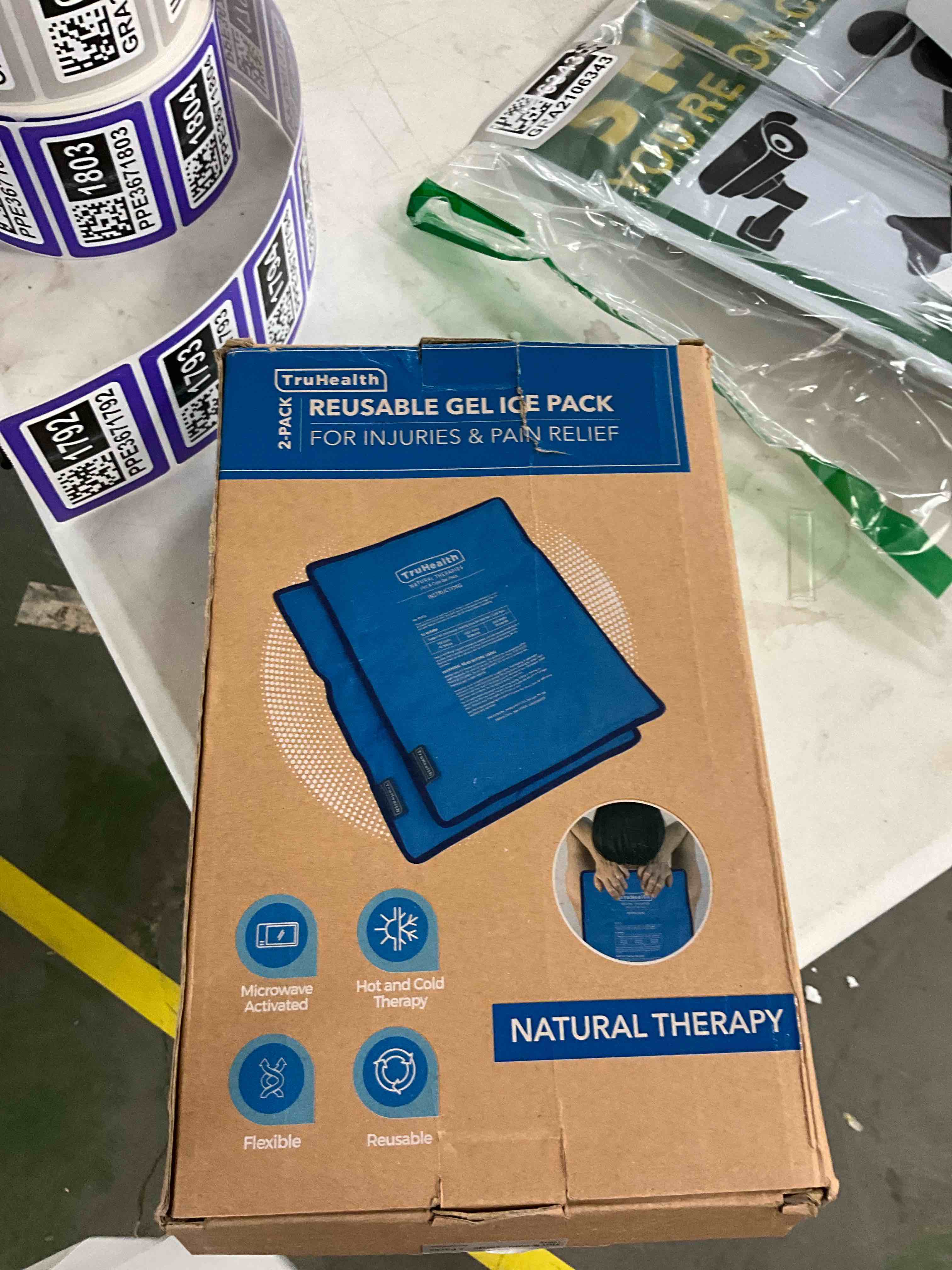 Condition photo showing Good Condition for Gel Ice Pack - Hot & Cold Therapy for Pain Relief, Reusable Ice Packs for Injuries & Surgery Recovery, Cold Compress for Back Pain Relief - Small, Blue, 2 Count