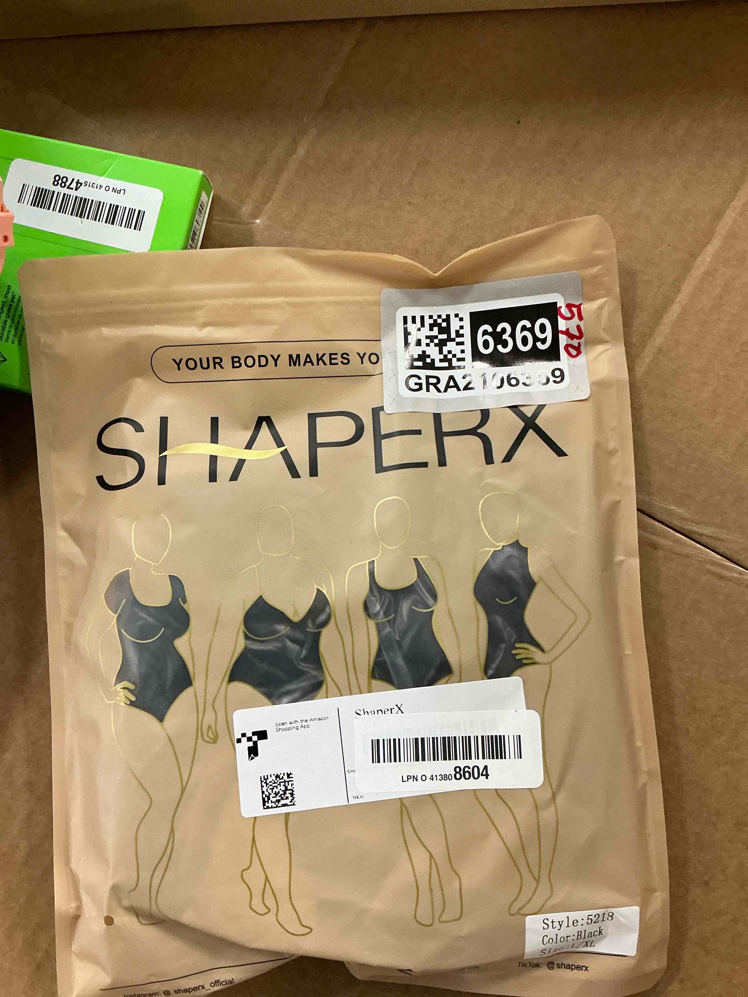 Condition photo showing Good Condition for SHAPERX Shapewear for Women Tummy Control Bodysuit Mid Thigh Butt Lifter Body Shaper Shorts size L-Xl