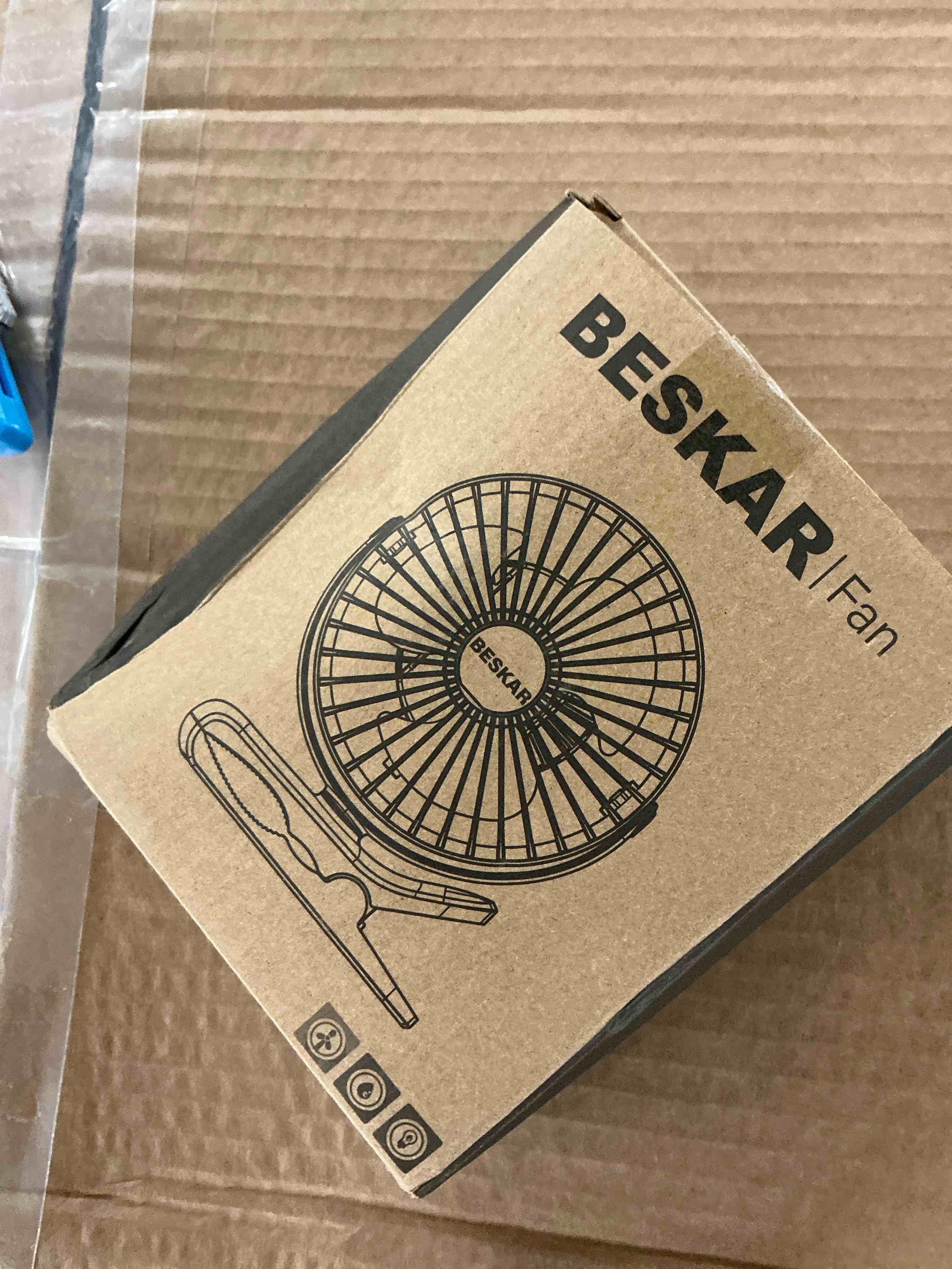 Condition photo showing Good Condition for BESKAR USB Clip on Fan, Portable Small Fan with Cord Powered, 3 Speeds Strong Airflow, with Sturdy Clamp, Quiet Personal Desk Fan Black