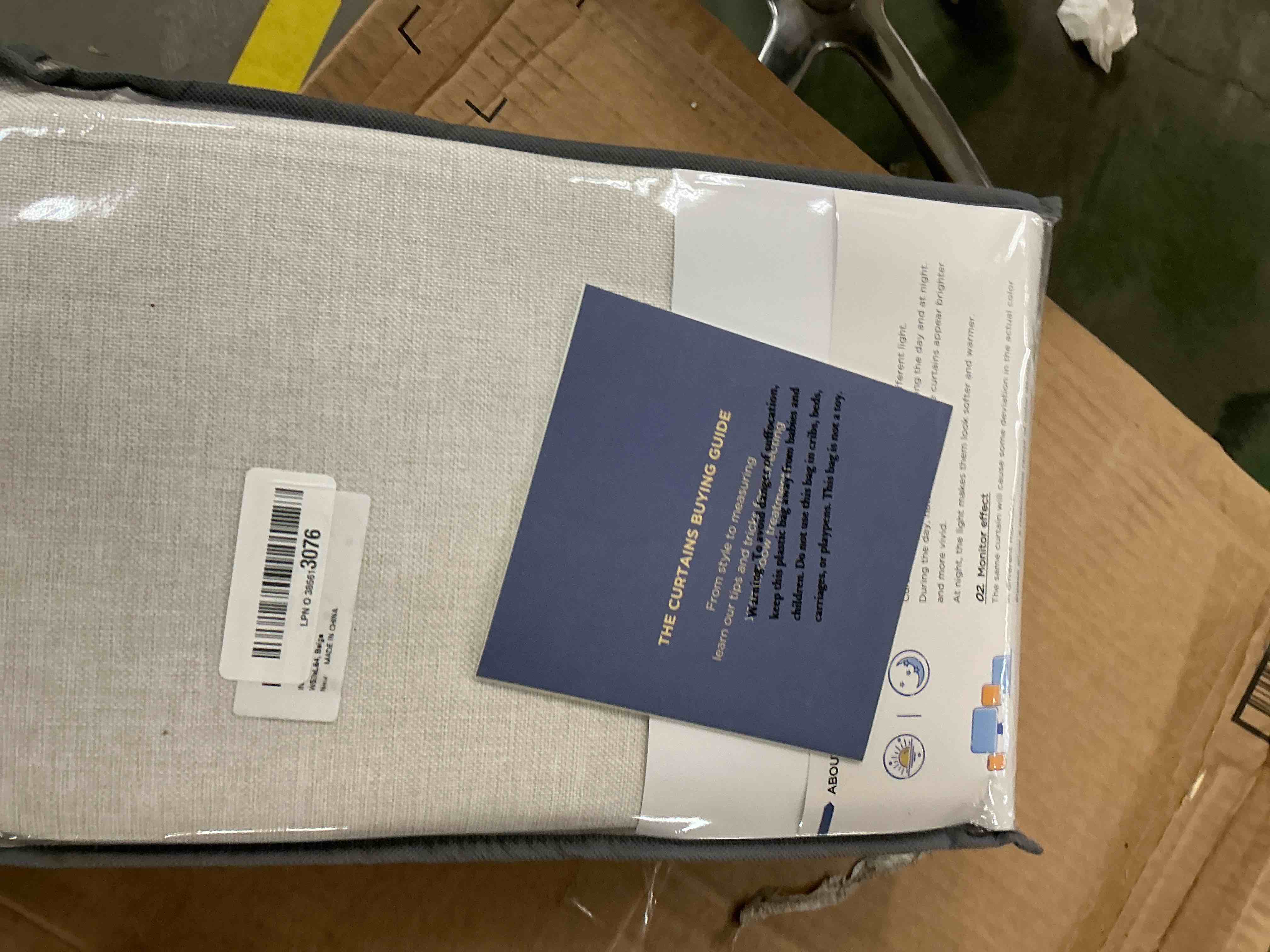 Condition photo showing New/Like New for INOVADAY 100% Blackout Curtains for Bedroom, Black Out Curtains 84 Inch Long, Clip Rings Linen Blackout Drapes, Thermal Insulated Room Darkening for Living Room, 2 Panels - Beige,W50xL84 Beige 50"W x 84"L (Pack of 2)